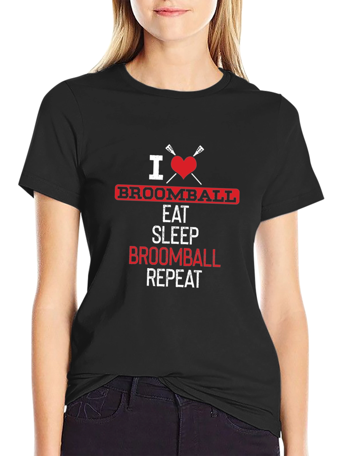 I Love Broomball Graphic T-Shirt
