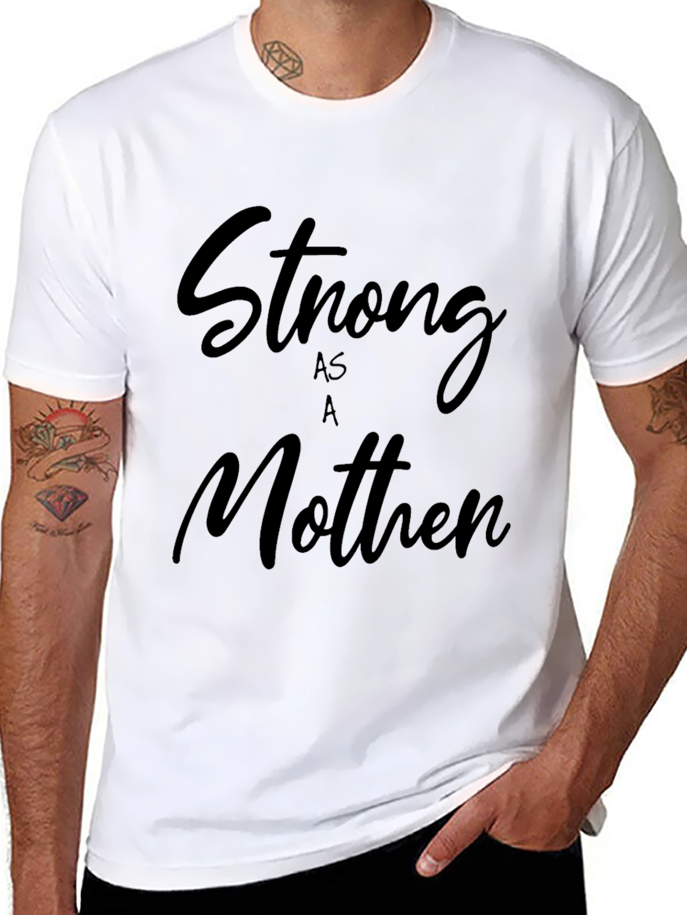 Strong As A Mother Black T-Shirt