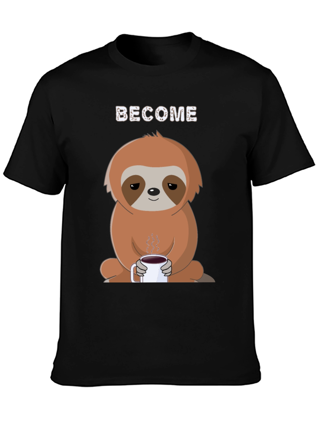 Become Coffee Sloth T-Shirt - Relaxed Graphic Tee