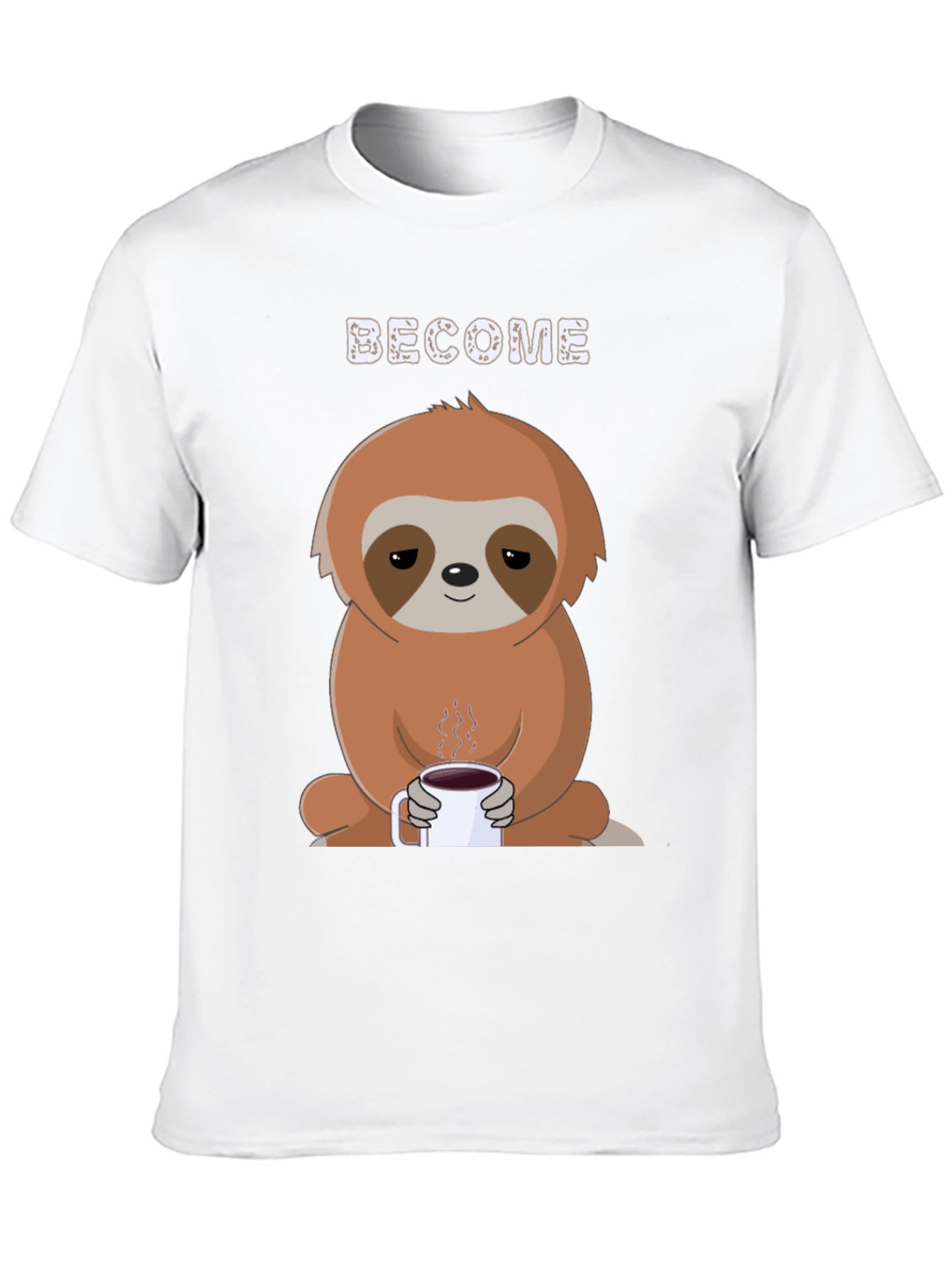 Become Coffee Sloth T-Shirt - Relaxed Graphic Tee