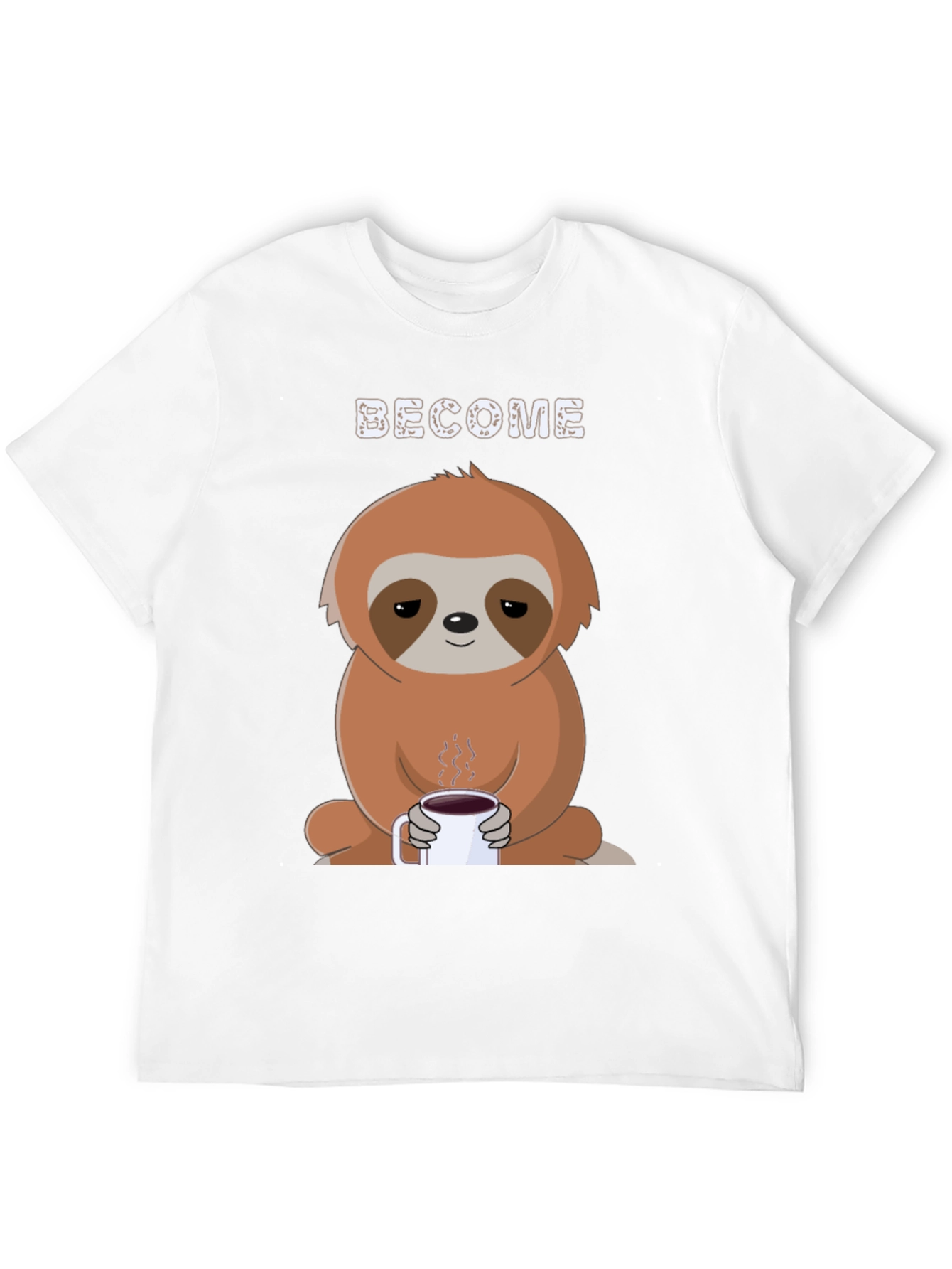 Become Coffee Sloth T-Shirt - Relaxed Graphic Tee