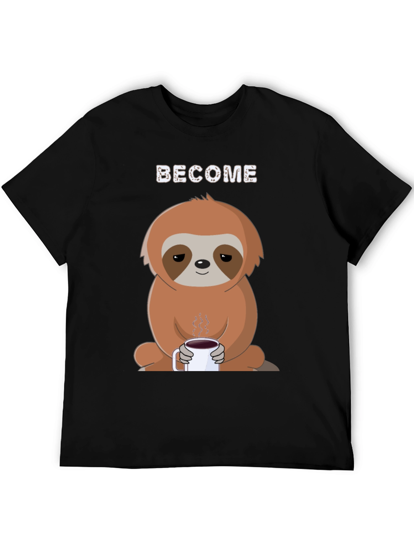 Become Coffee Sloth T-Shirt - Relaxed Graphic Tee