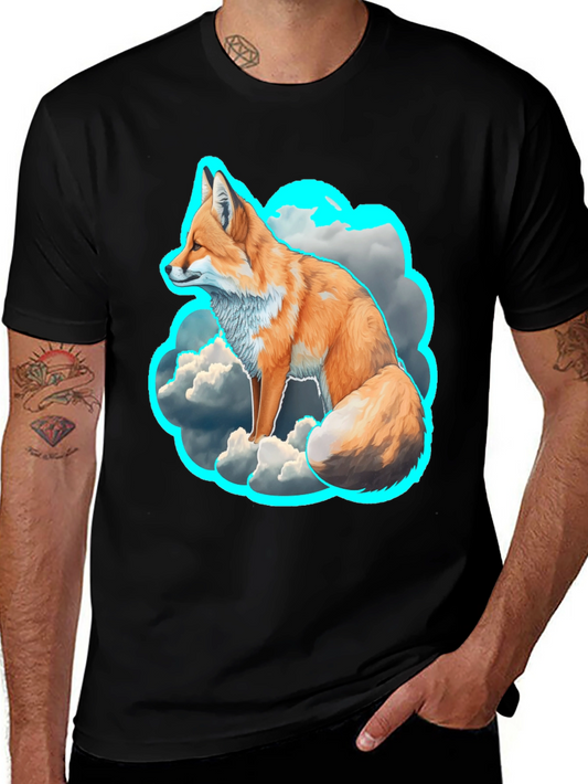 Fox in the Clouds Graphic Tee - Unique Design