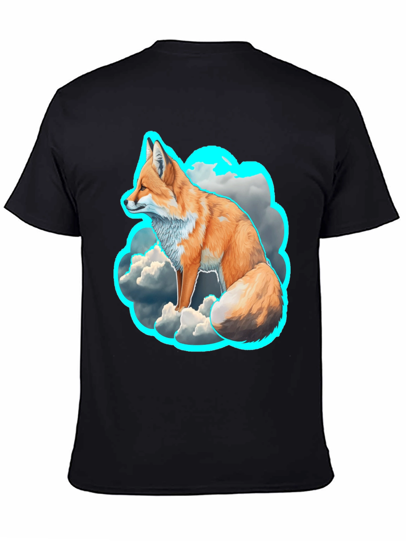 Fox in the Clouds Graphic Tee - Unique Design