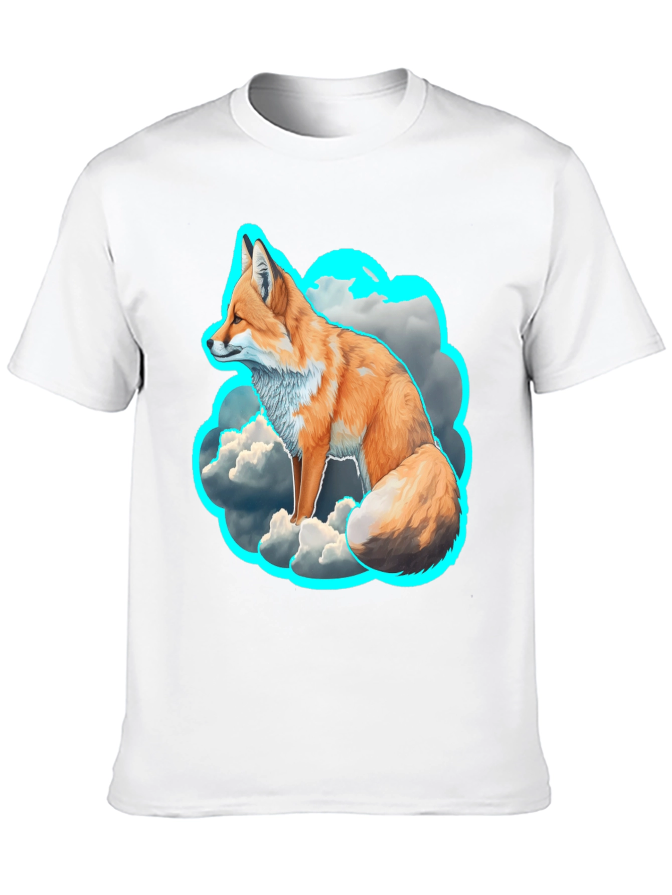 Fox in the Clouds Graphic Tee - Unique Design