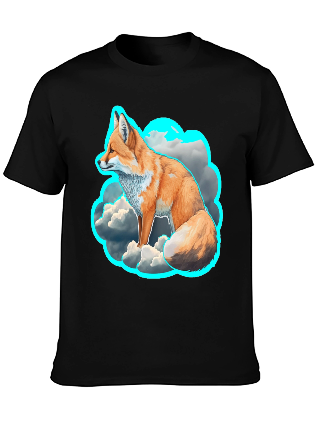 Fox in the Clouds Graphic Tee - Unique Design