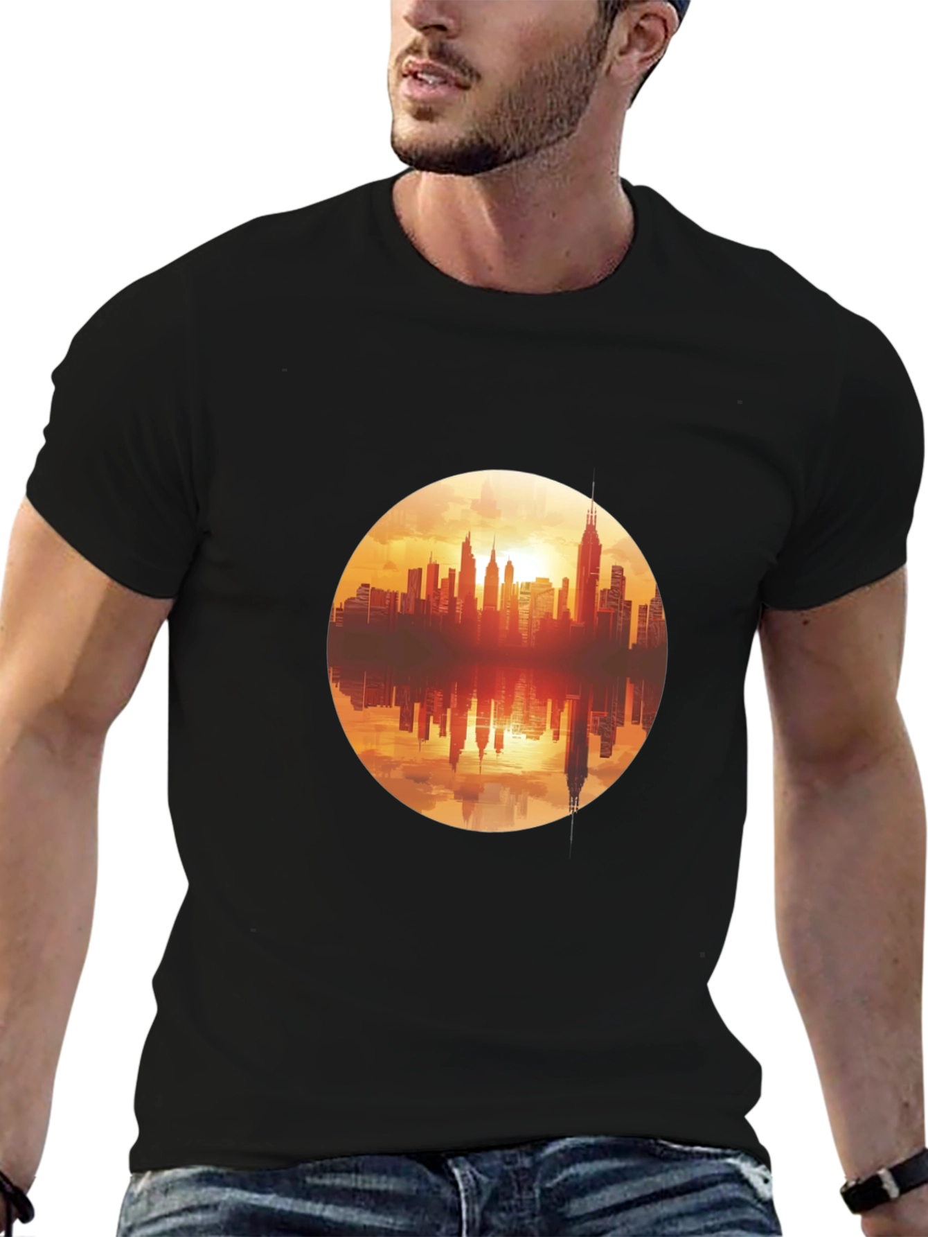 City Skyline Graphic T-Shirt
