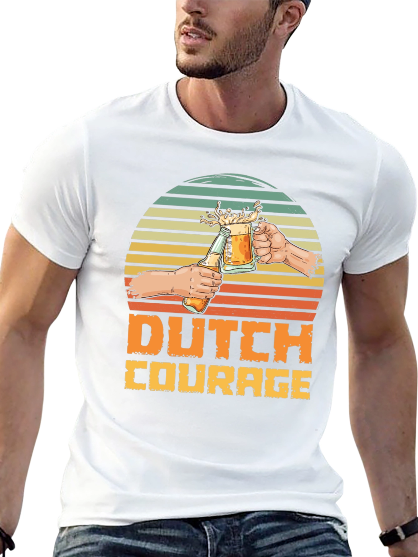 Dutch Courage Graphic Tee - Beer Toast Design