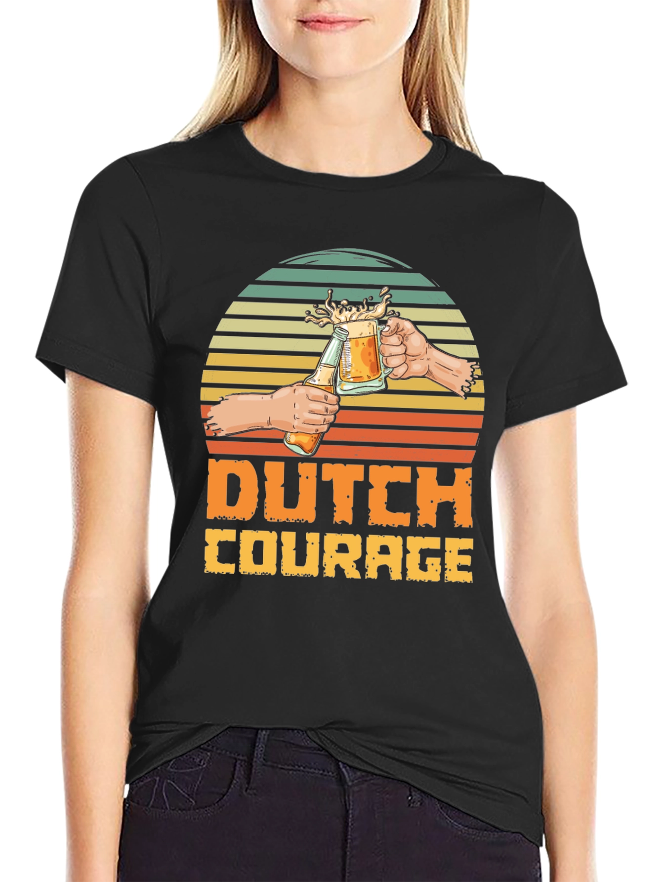 Dutch Courage Graphic Tee - Beer Toast Design