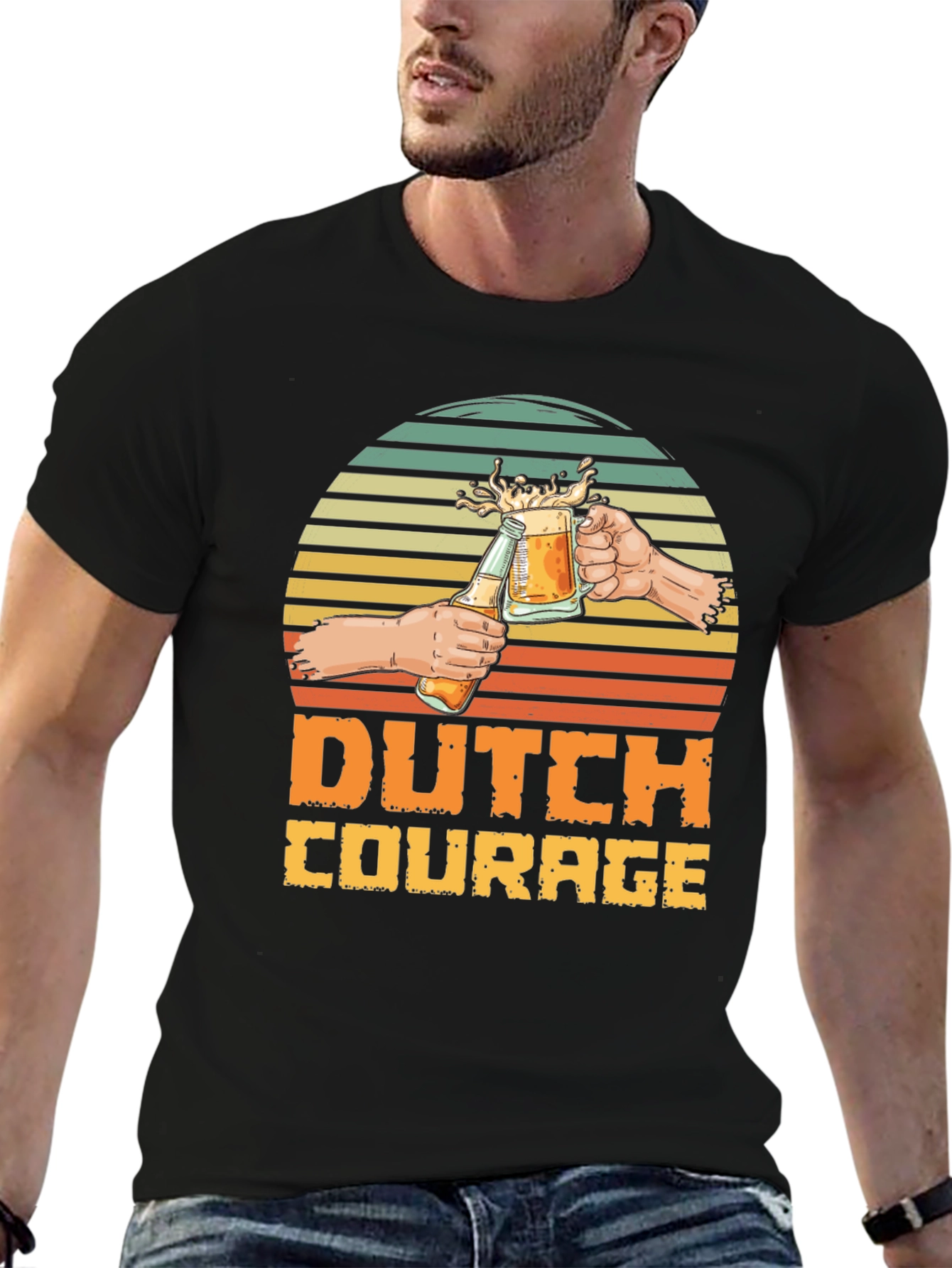 Dutch Courage Graphic Tee - Beer Toast Design