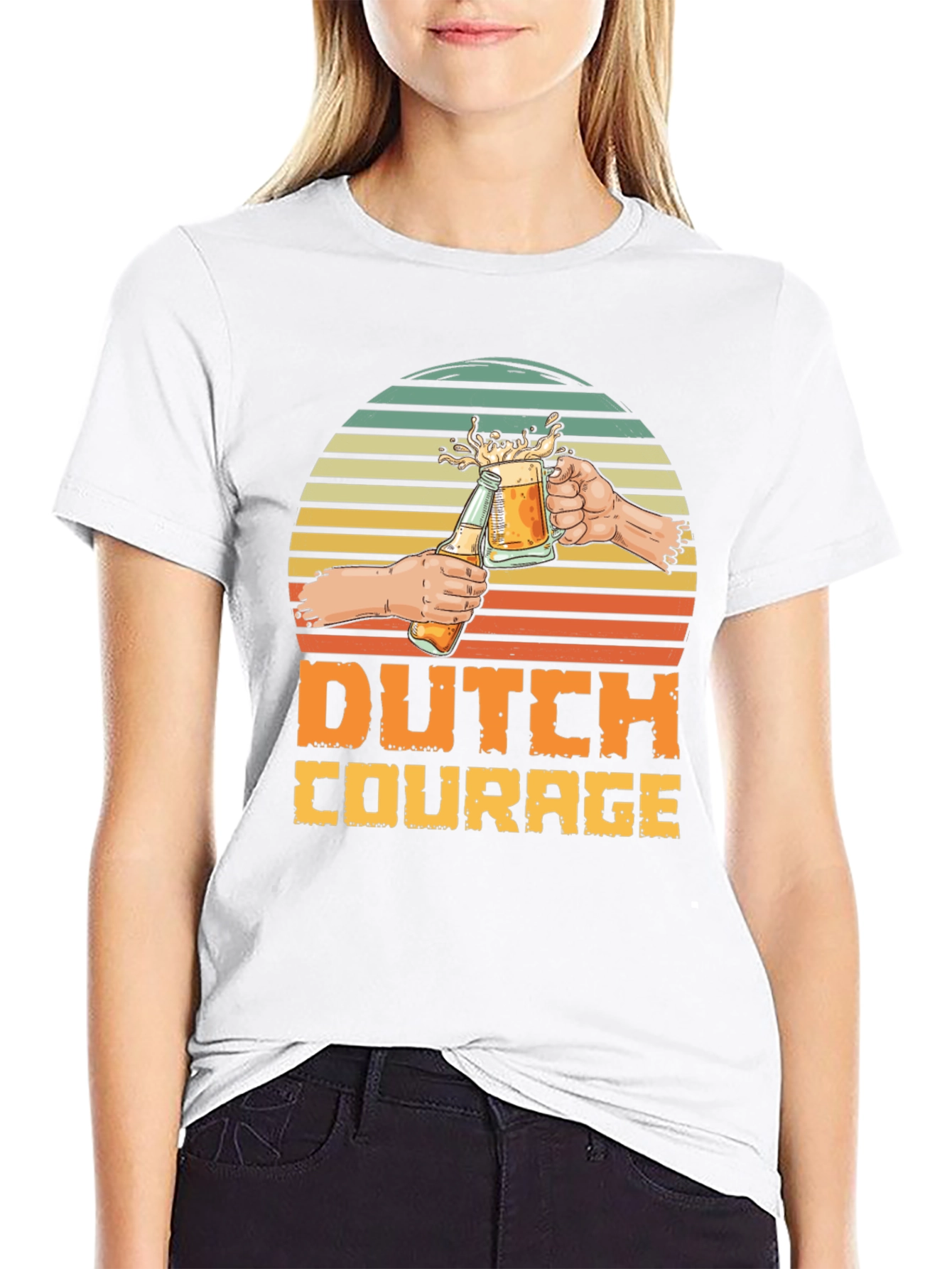Dutch Courage Graphic Tee - Beer Toast Design