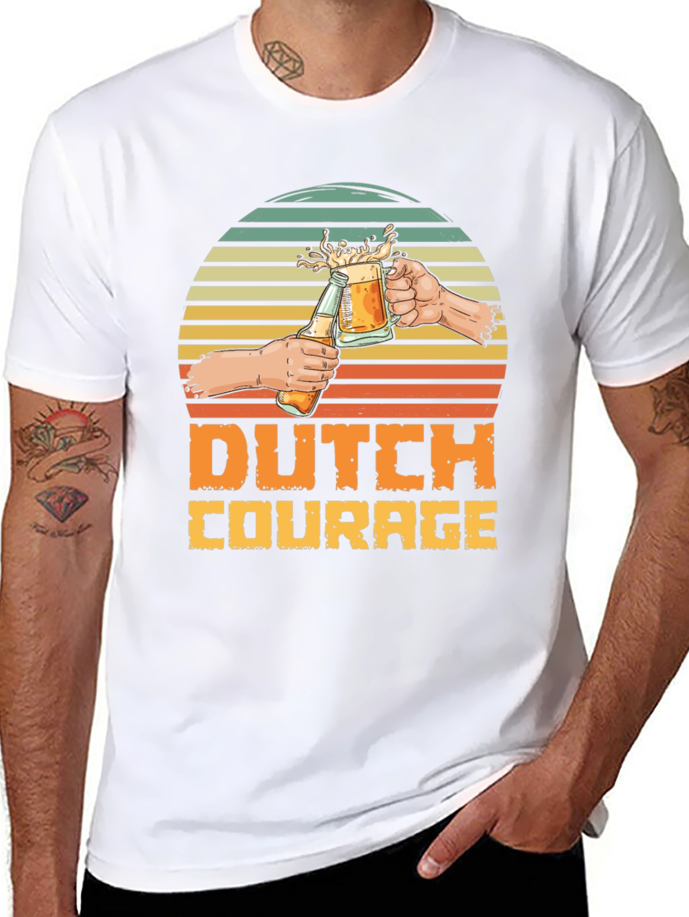Dutch Courage Graphic Tee - Beer Toast Design