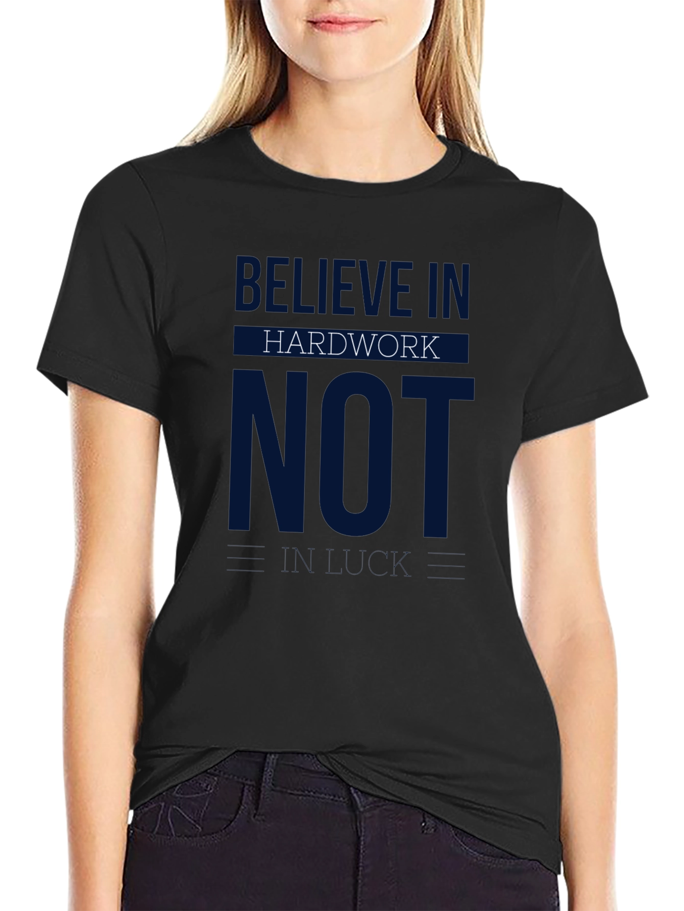 Believe in Hard Work Black Graphic Tee