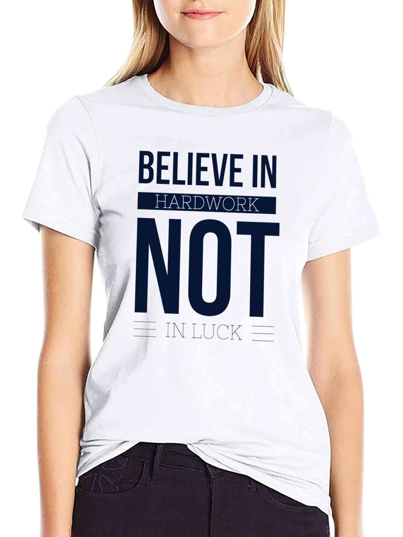 Believe in Hard Work Black Graphic Tee