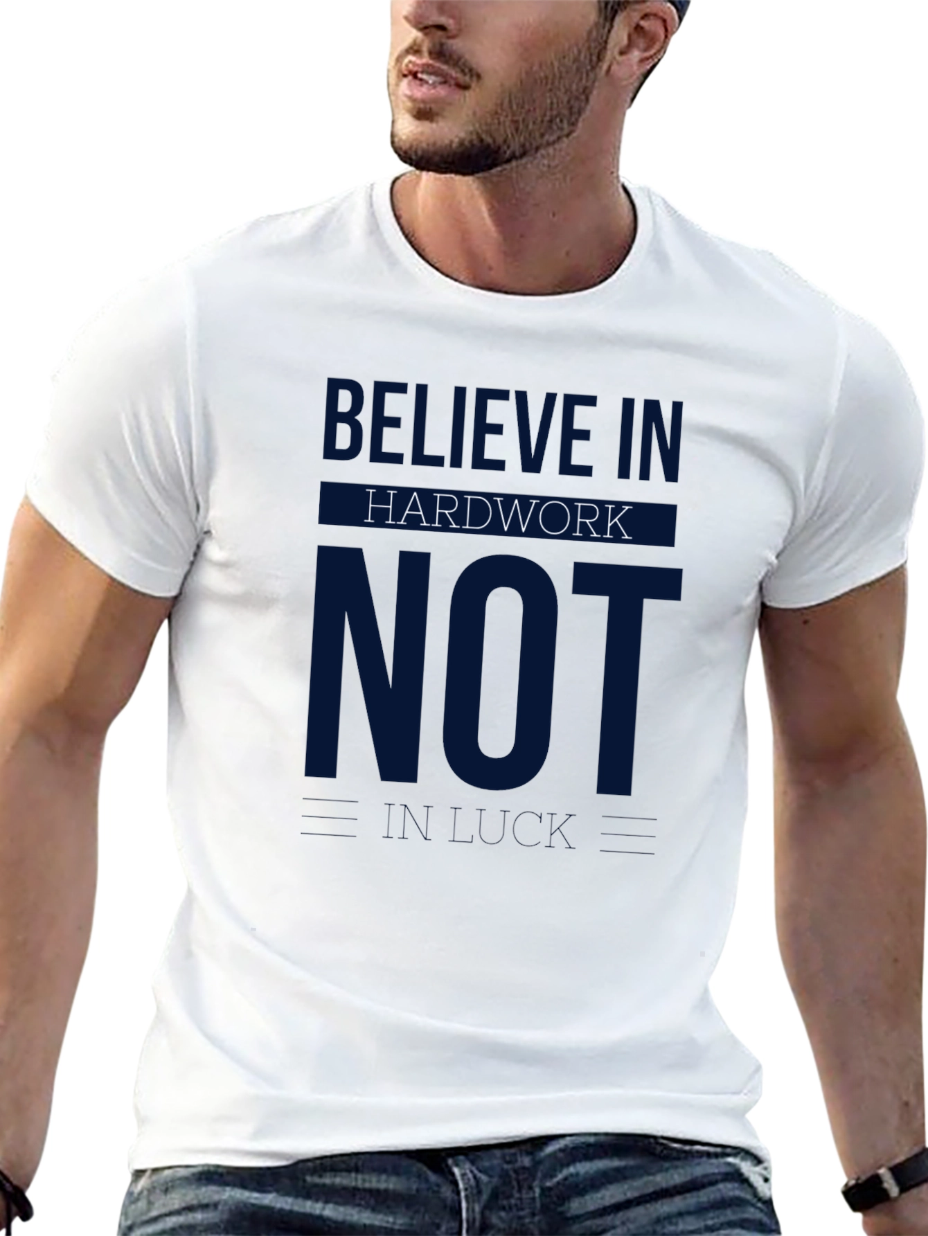 Believe in Hard Work Black Graphic Tee
