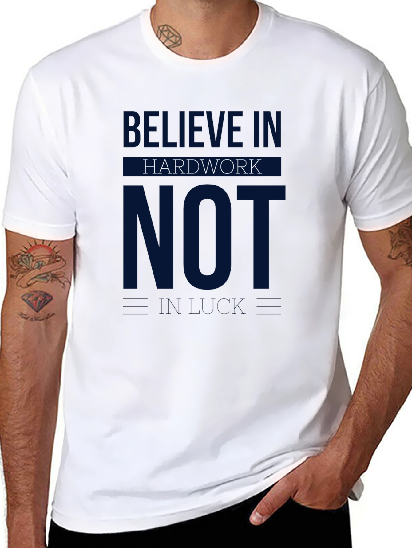 Believe in Hard Work Black Graphic Tee