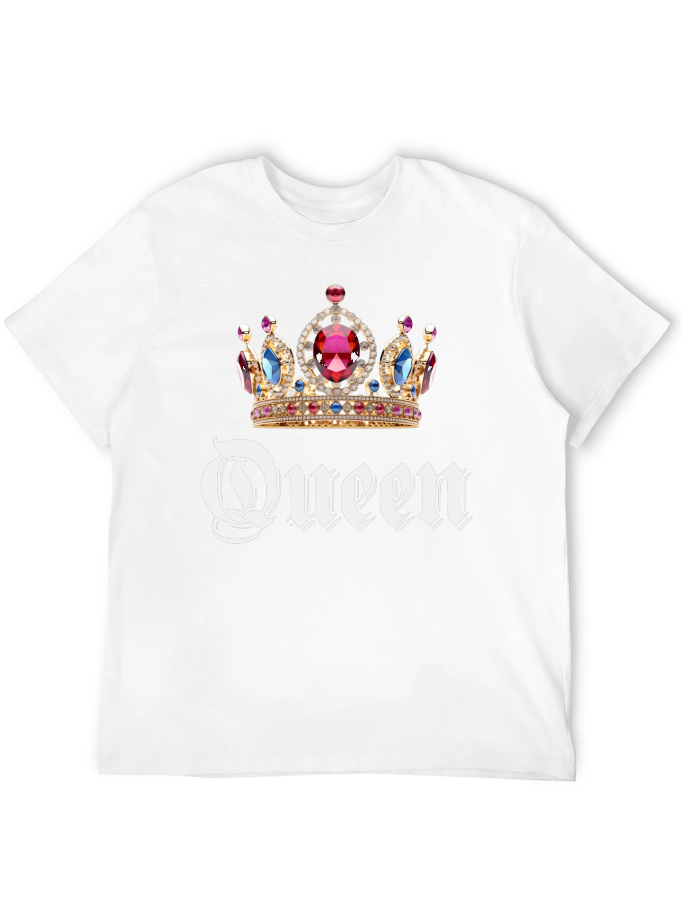 Queen Crown Graphic Tee - Black Cotton T-Shirt