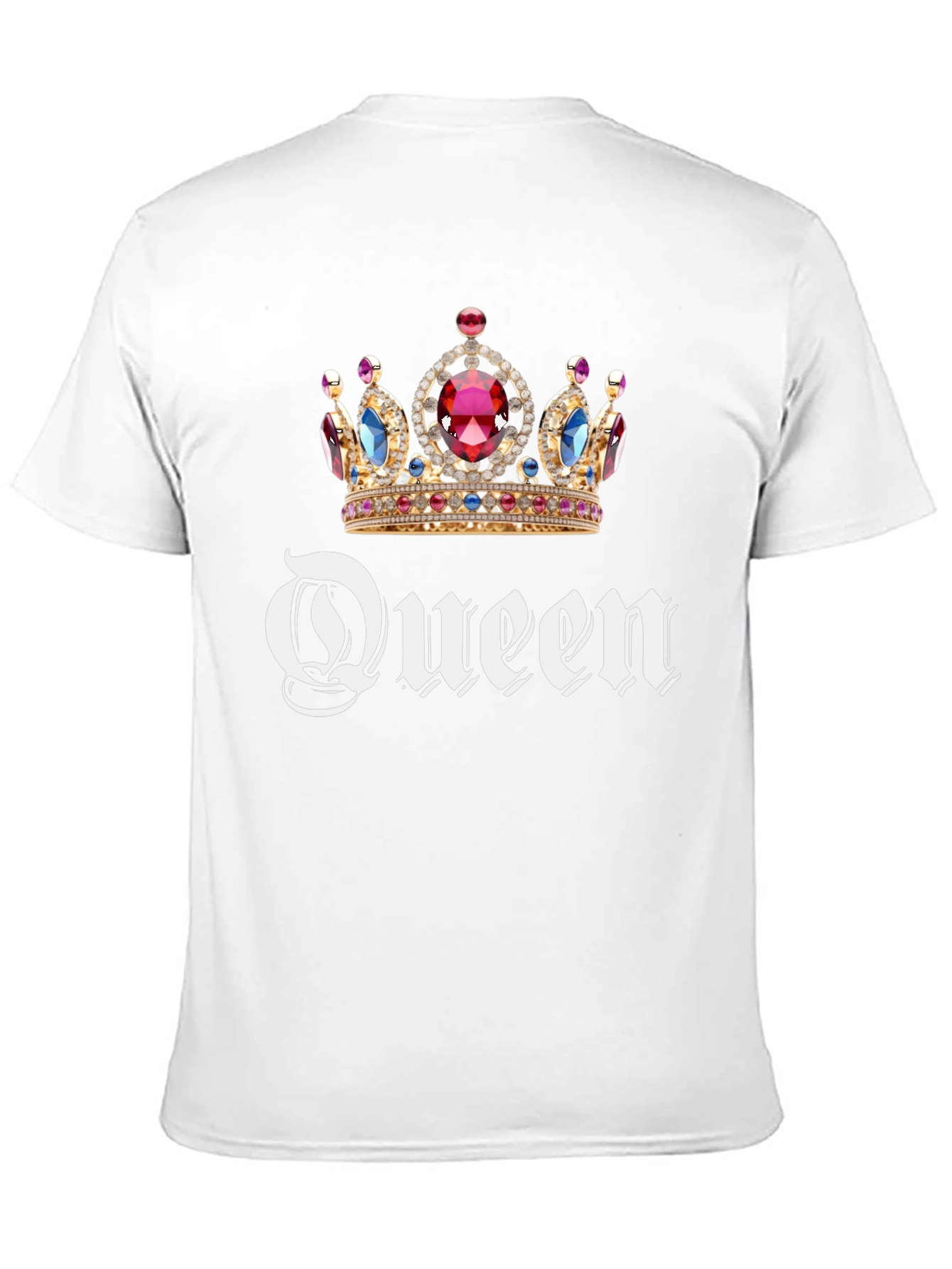 Queen Crown Graphic Tee - Black Cotton T-Shirt