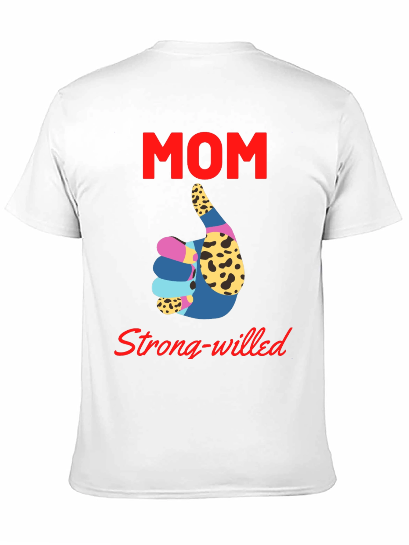 Mom Strong-Willed Black T-Shirt