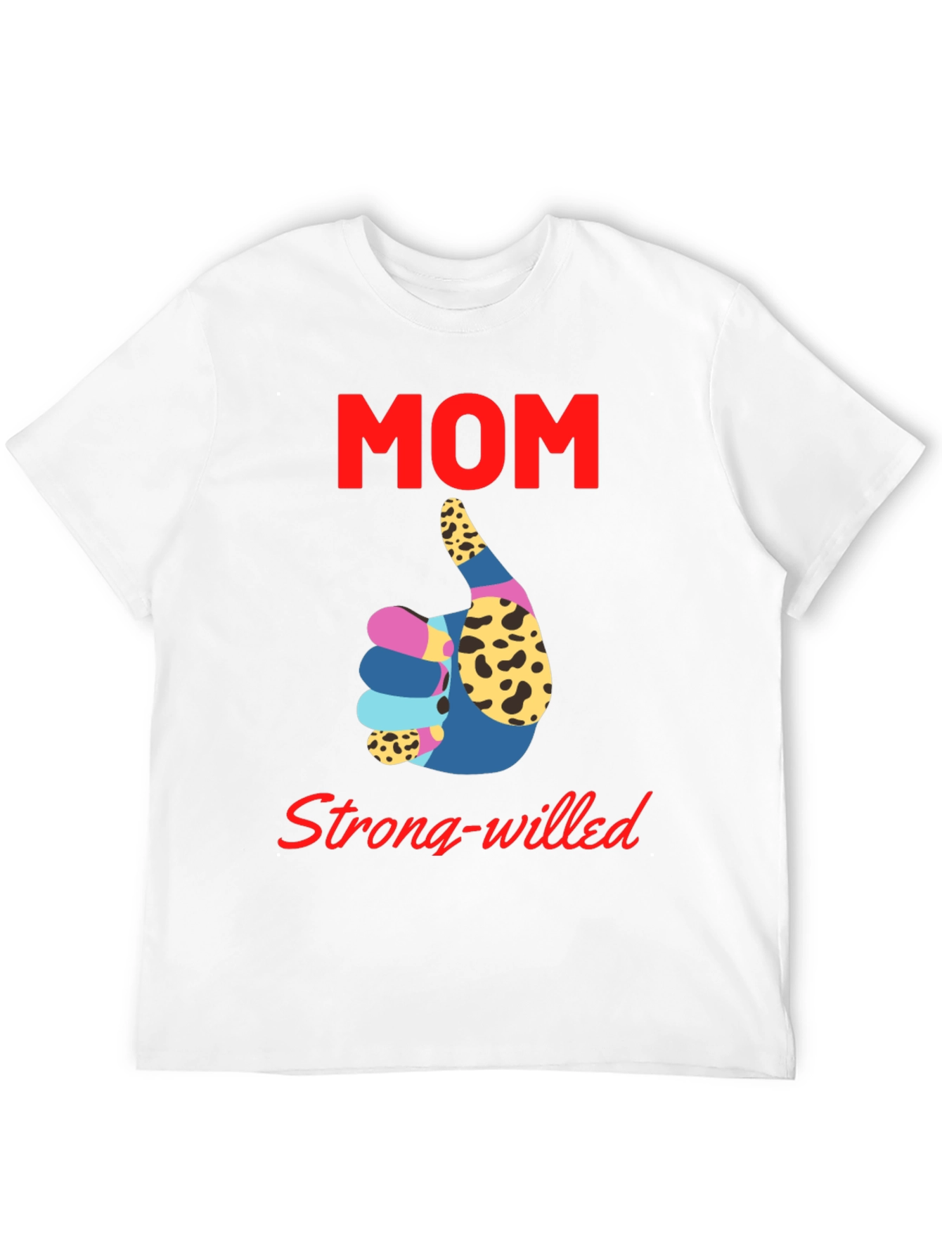Mom Strong-Willed Black T-Shirt