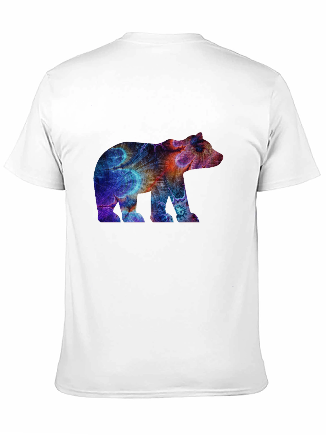 Abstract Bear Graphic Tee - Black