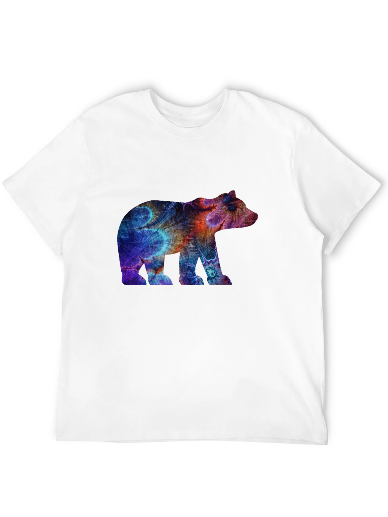 Abstract Bear Graphic Tee - Black