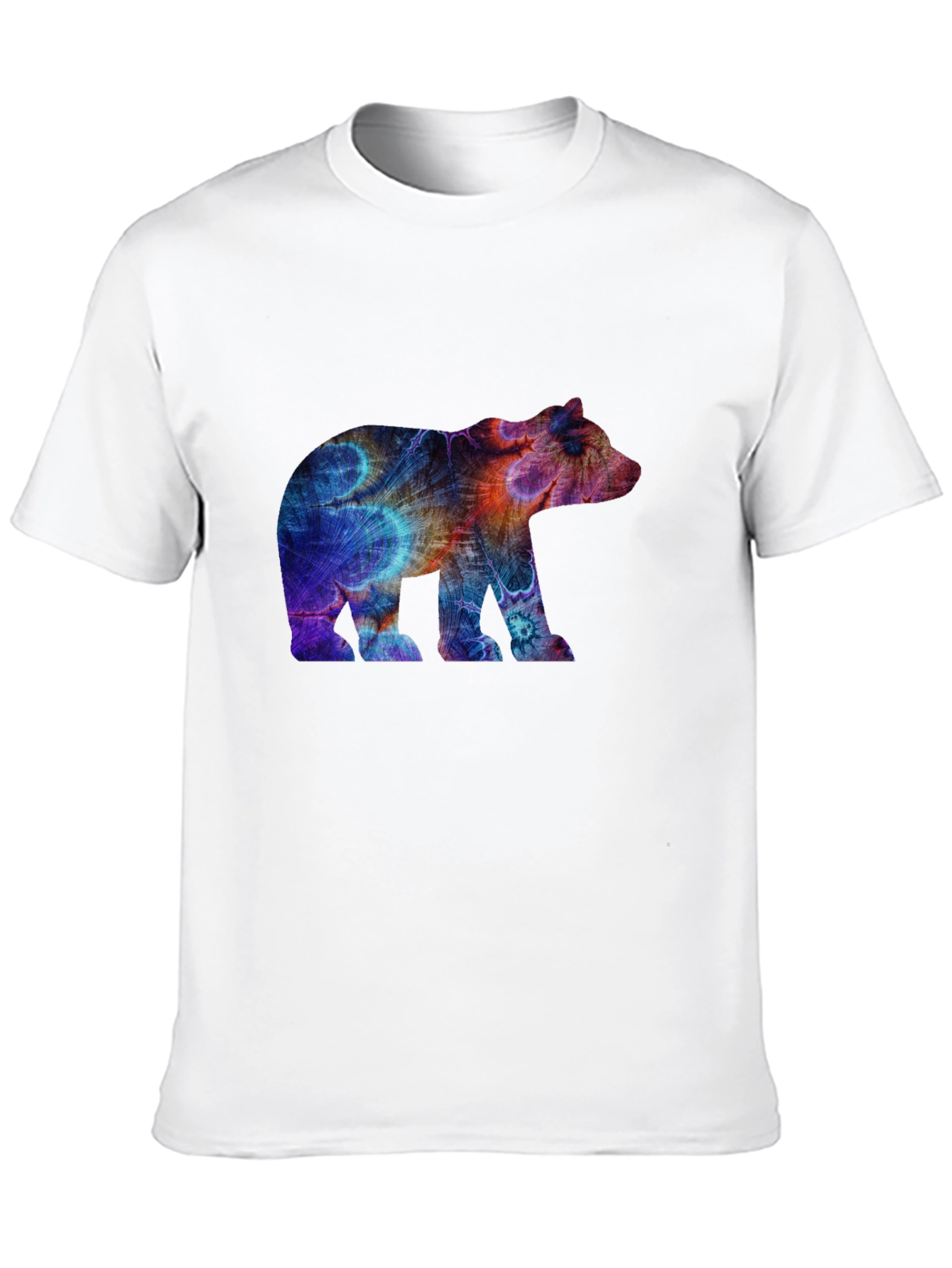 Abstract Bear Graphic Tee - Black