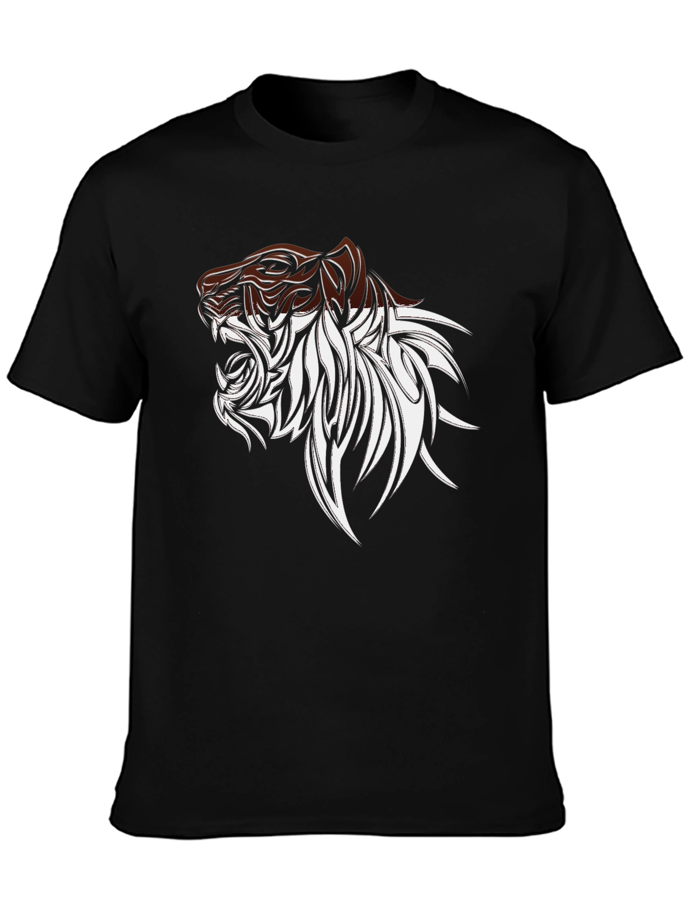 Bold Tiger Graphic Tee - Stylish Mens Black T-Shirt