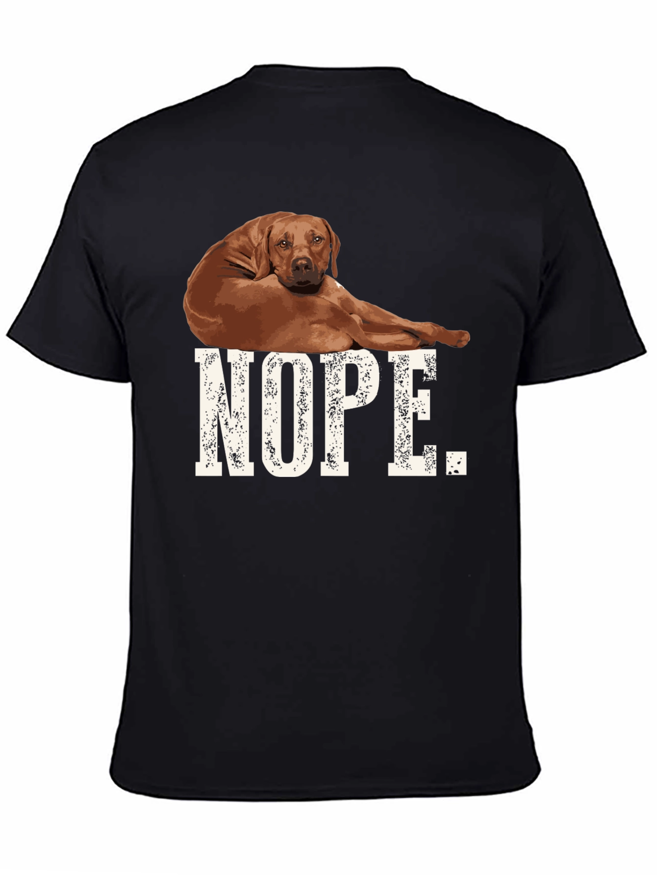 Nope Dog Graphic T-Shirt Black