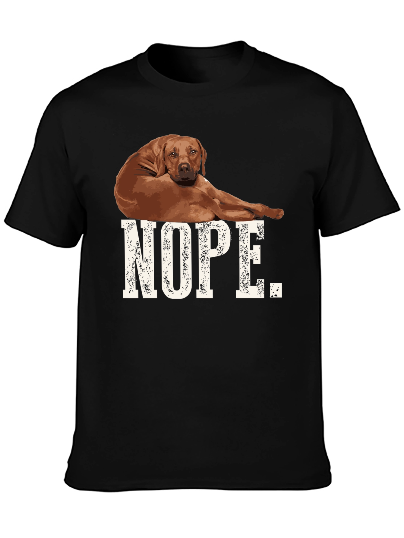 Nope Dog Graphic T-Shirt Black