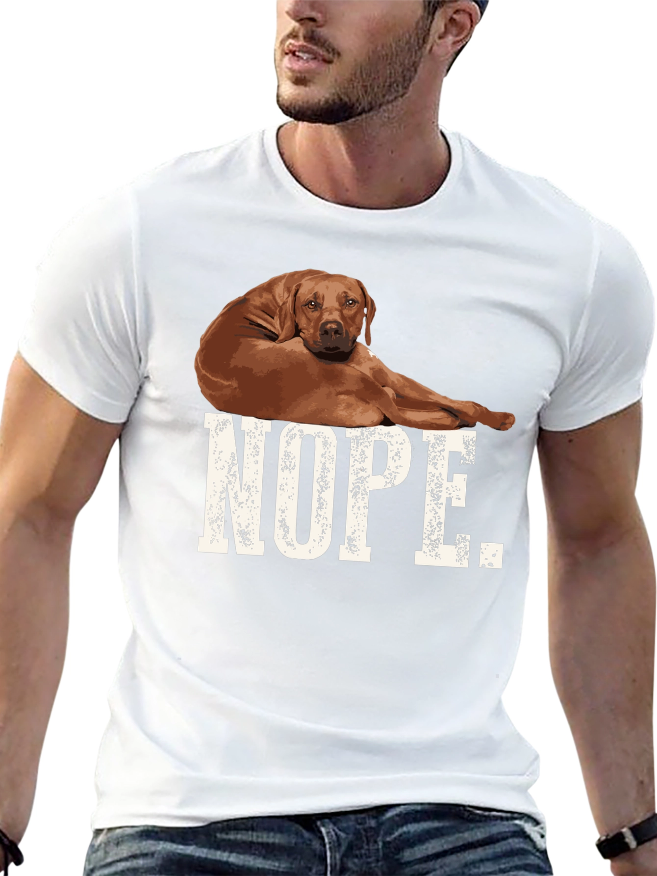 Nope Dog Graphic T-Shirt Black