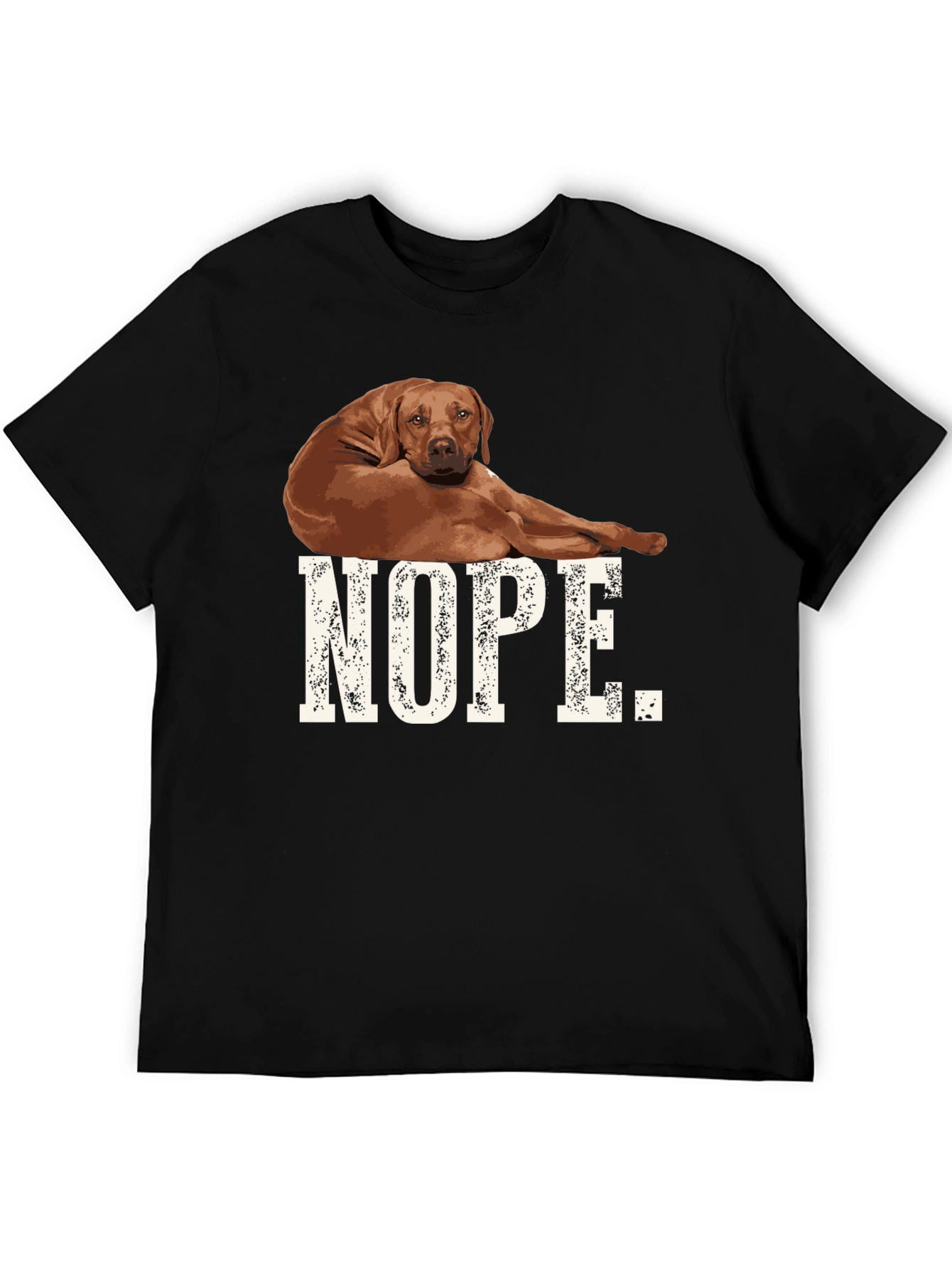 Nope Dog Graphic T-Shirt Black
