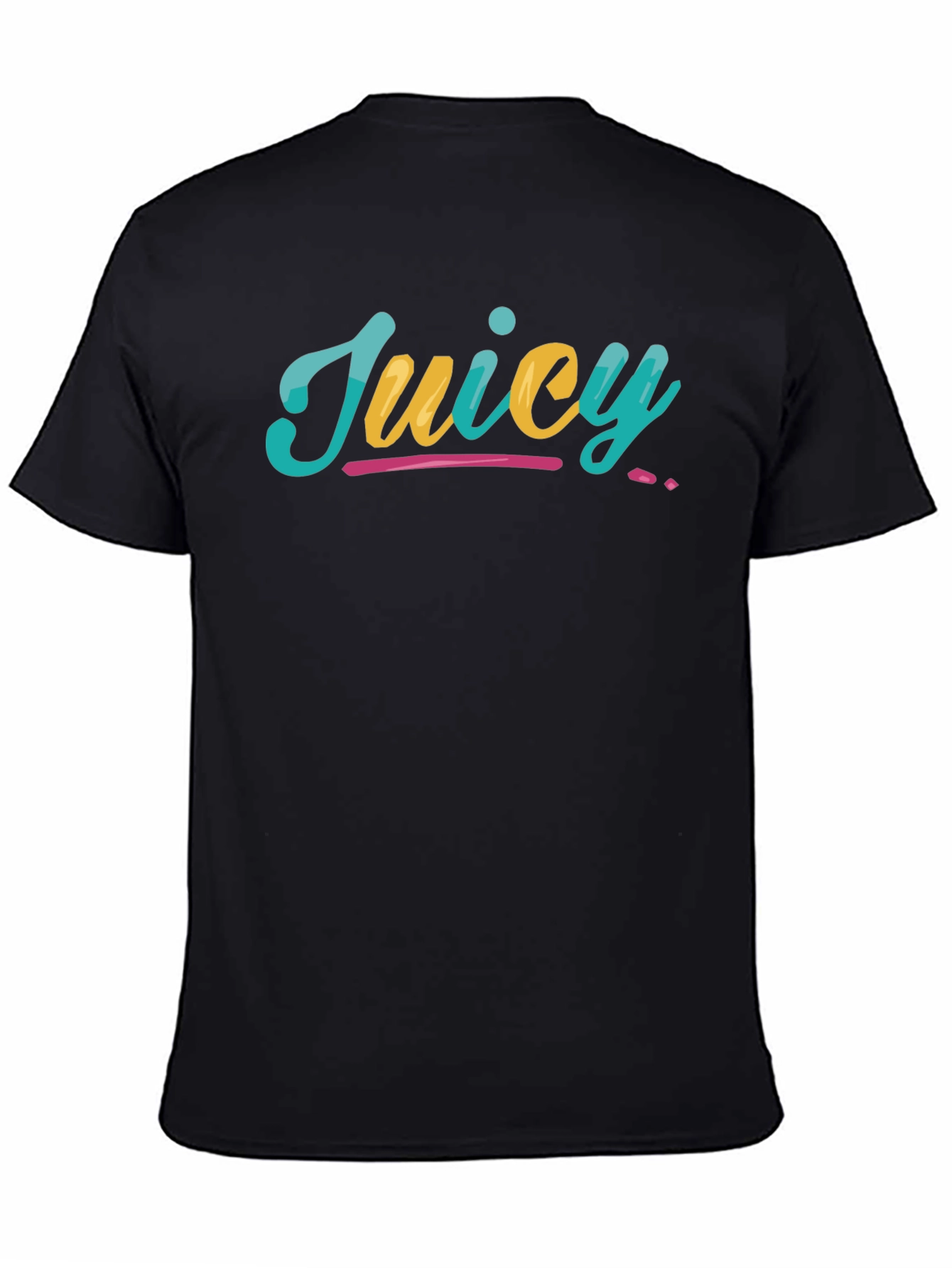 Juicy Graphic Tee - Stylish Black Cotton T-Shirt