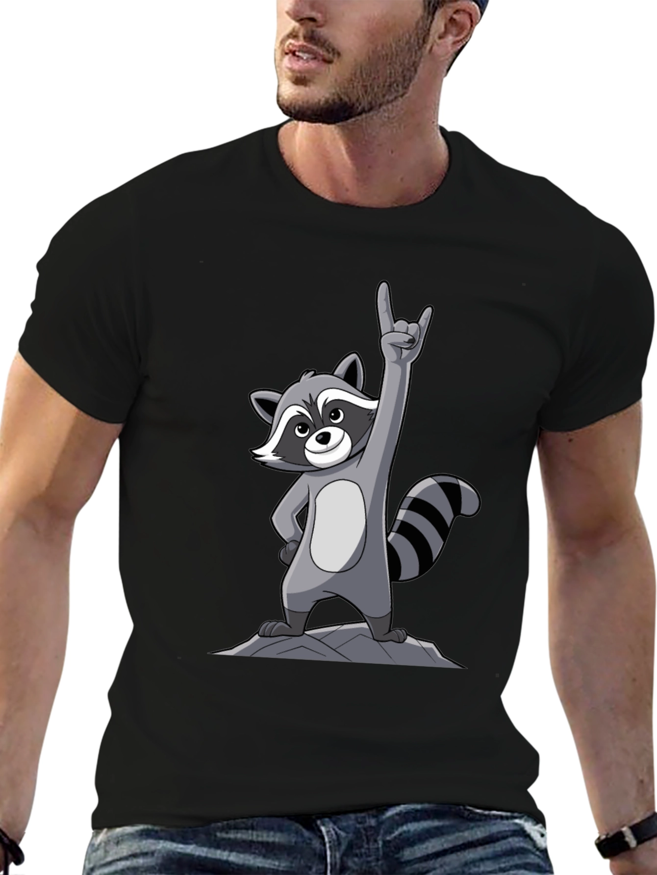 Rocker Raccoon Graphic Tee - Rock On!