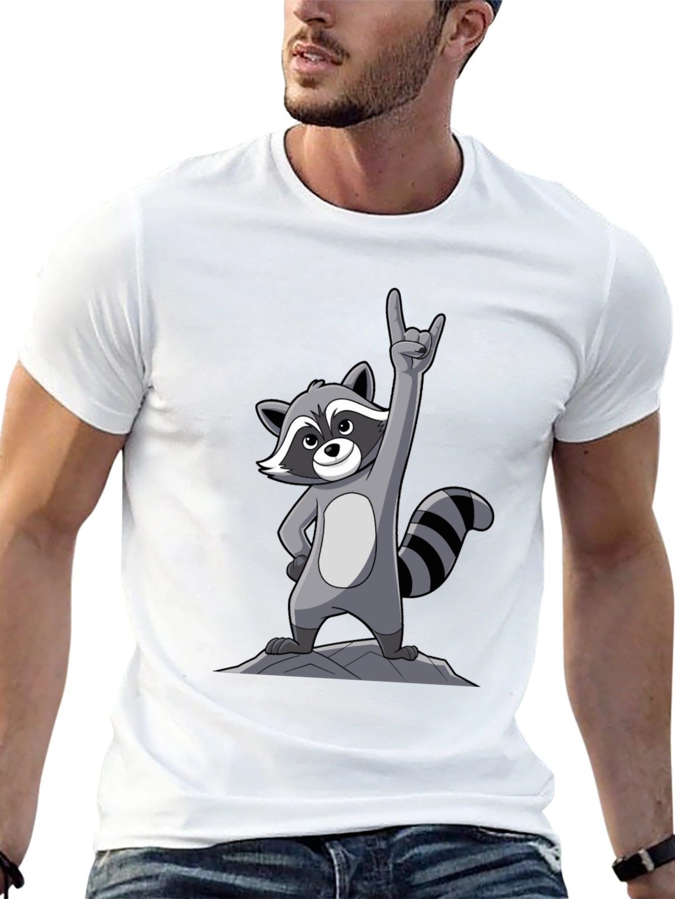 Rocker Raccoon Graphic Tee - Rock On!