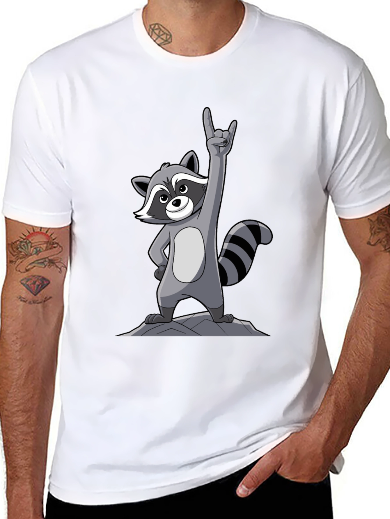 Rocker Raccoon Graphic Tee - Rock On!