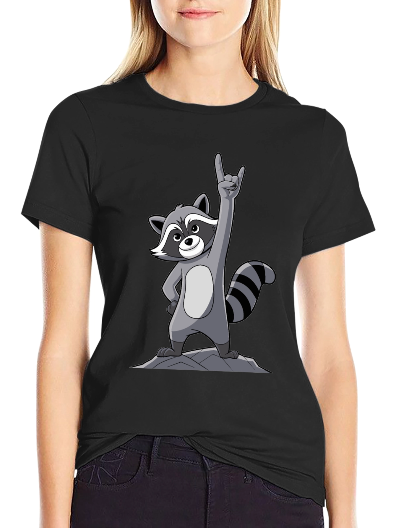 Rocker Raccoon Graphic Tee - Rock On!