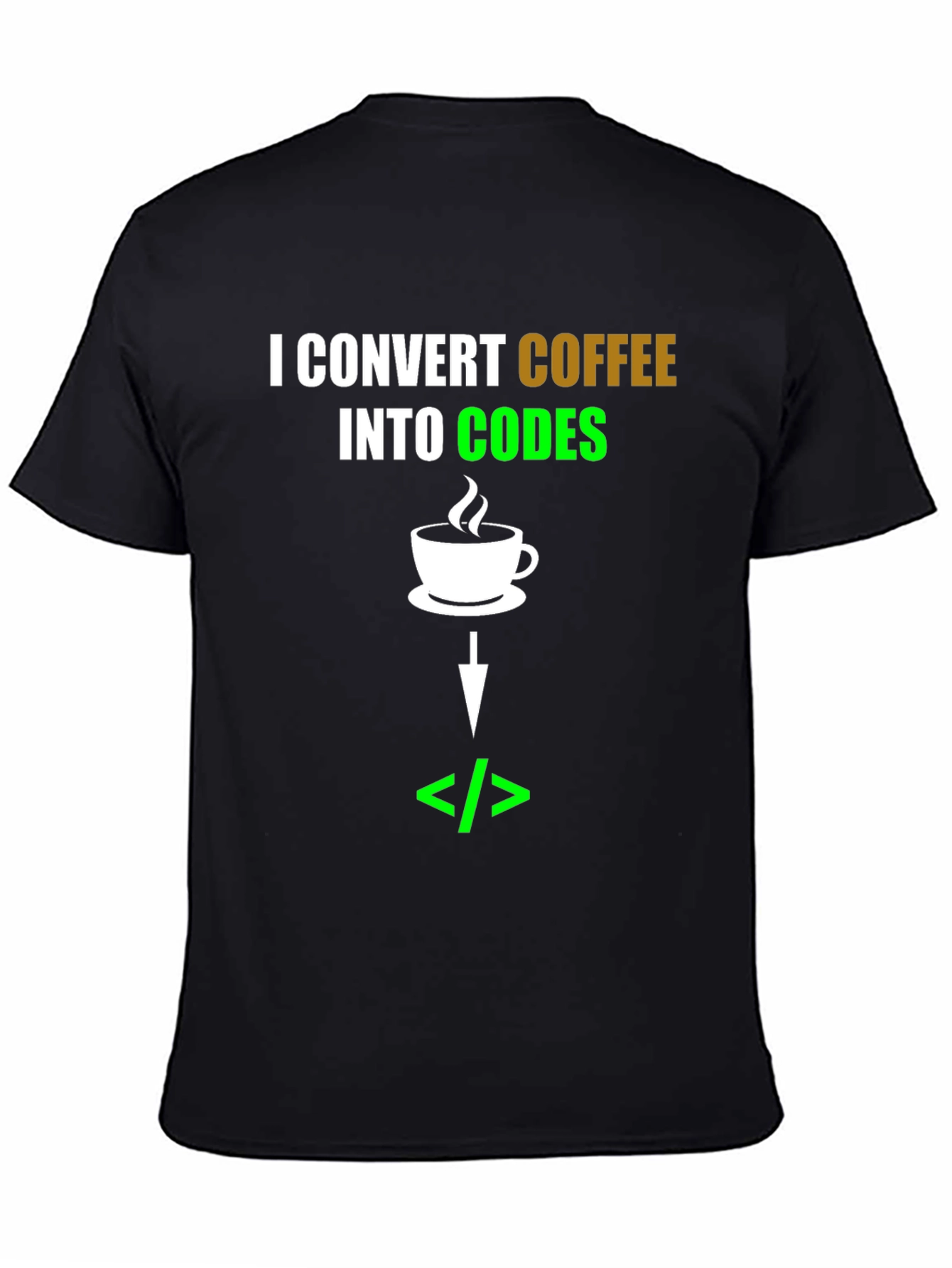 Coffee to Code Converter T-Shirt - Programmer Gift