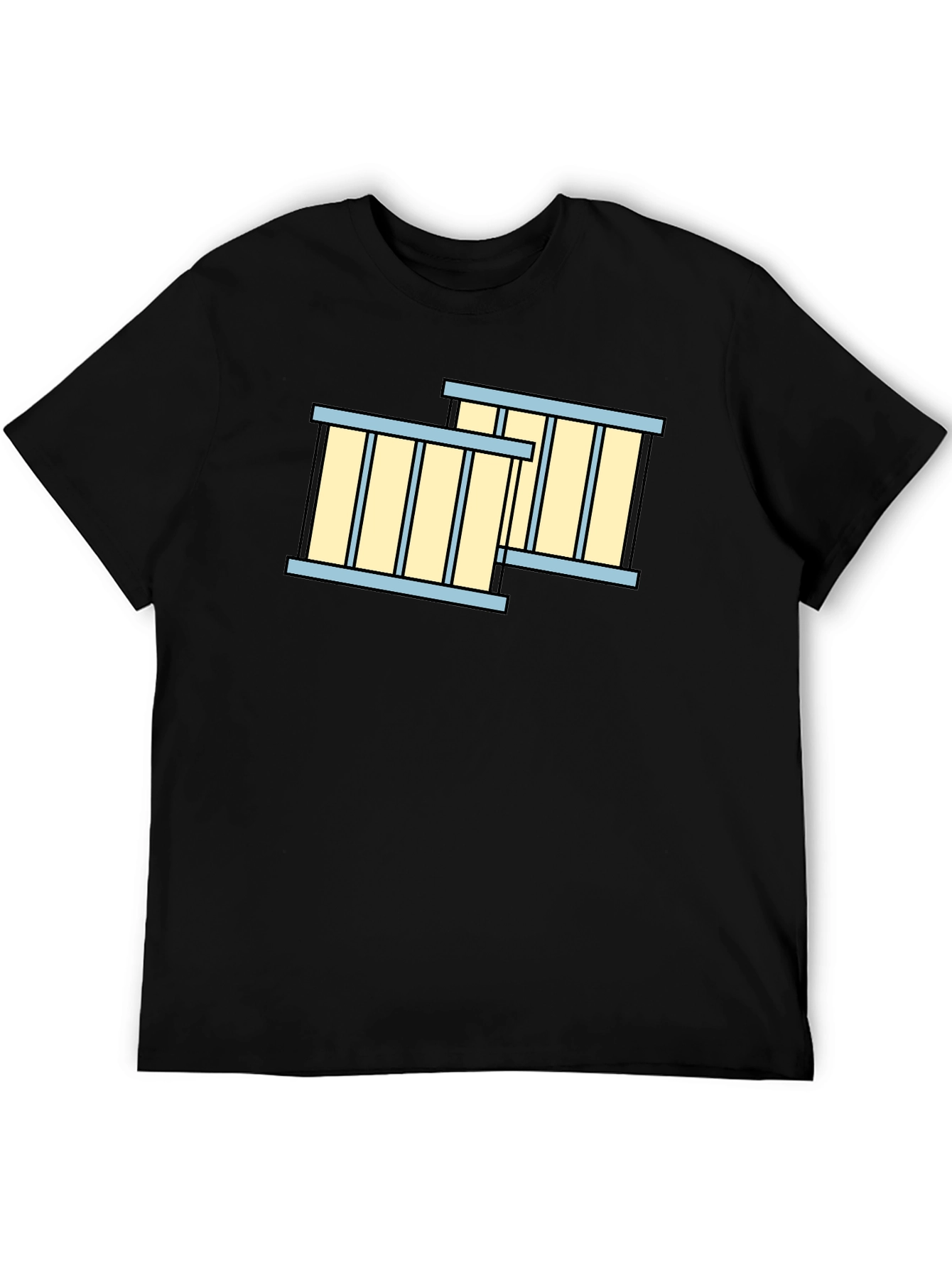 Jail Cell Bars Graphic T-Shirt - Black