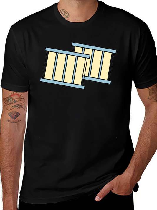 Jail Cell Bars Graphic T-Shirt - Black