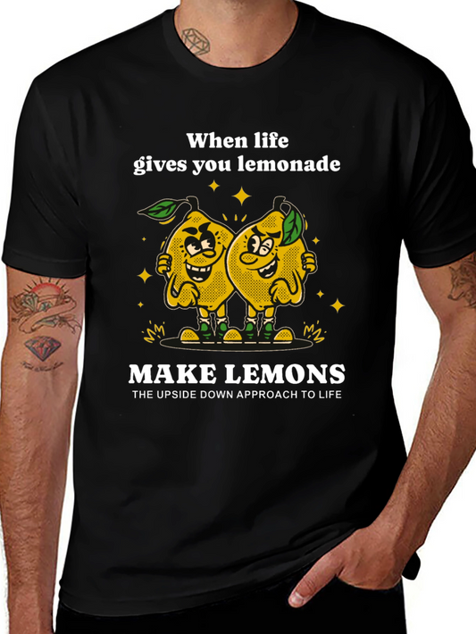 Funny Lemon Graphic Tee - Make Lemons T-Shirt