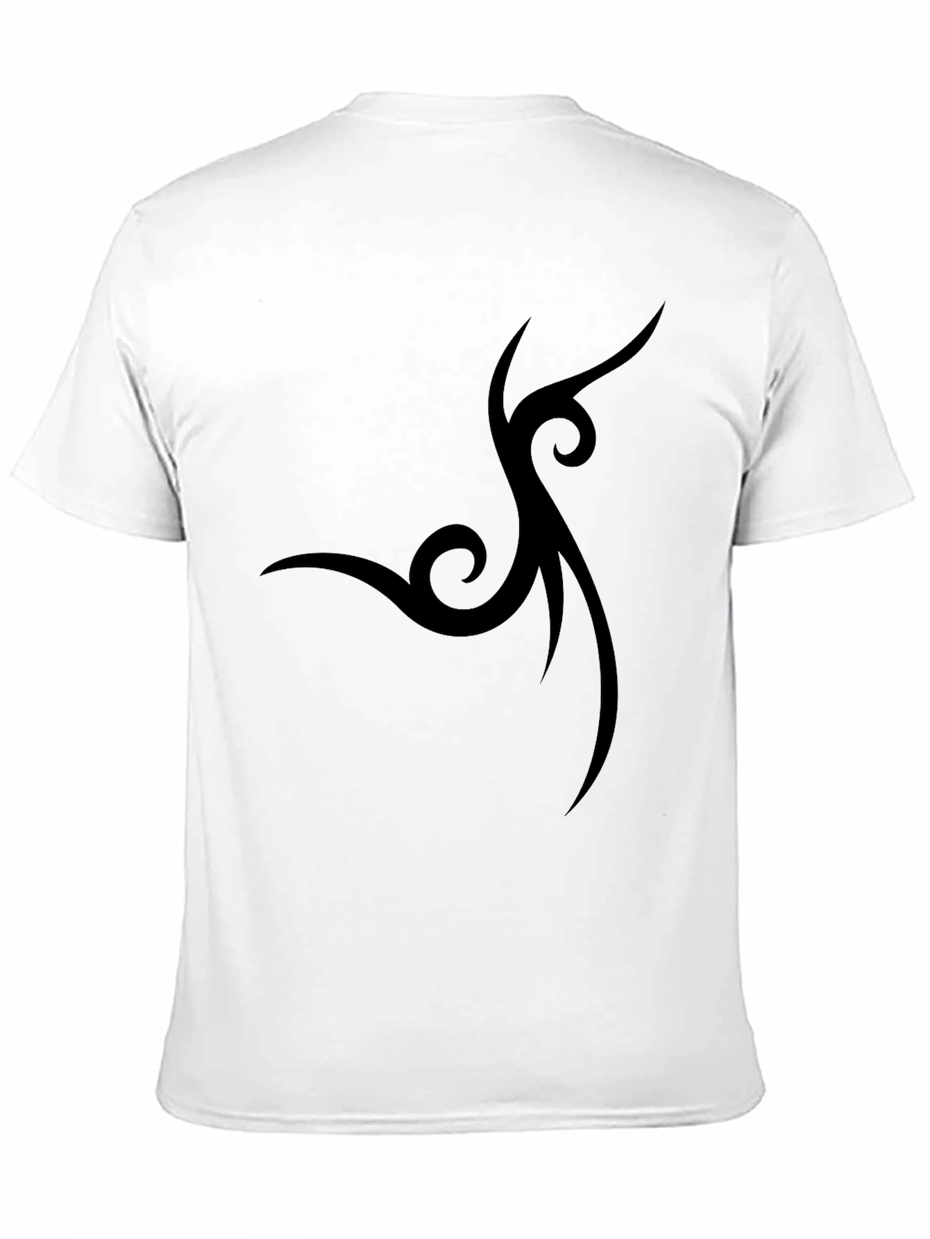 Mens Black T-Shirt with Tribal Graphic