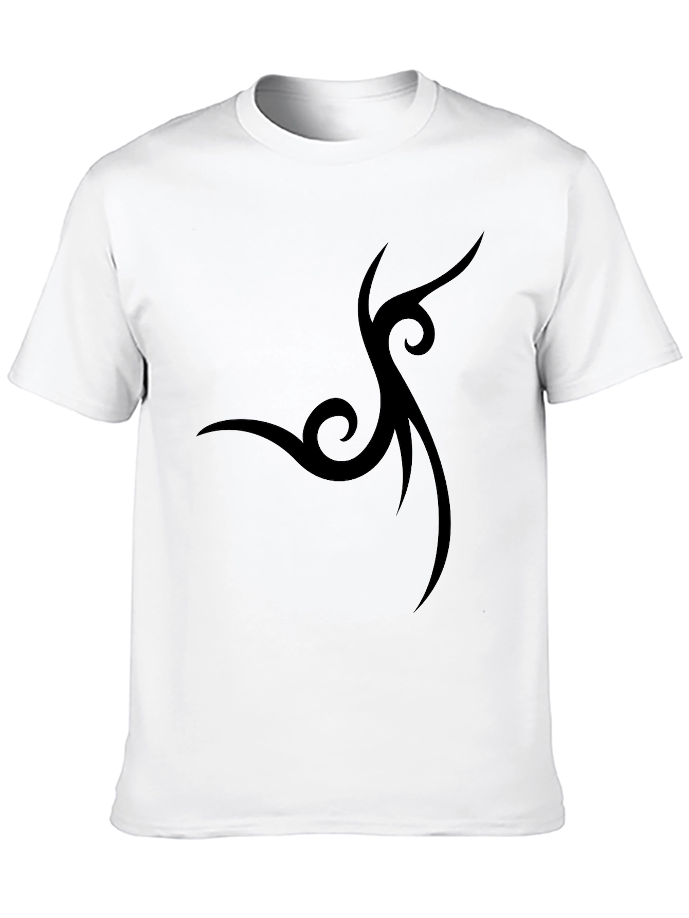 Mens Black T-Shirt with Tribal Graphic