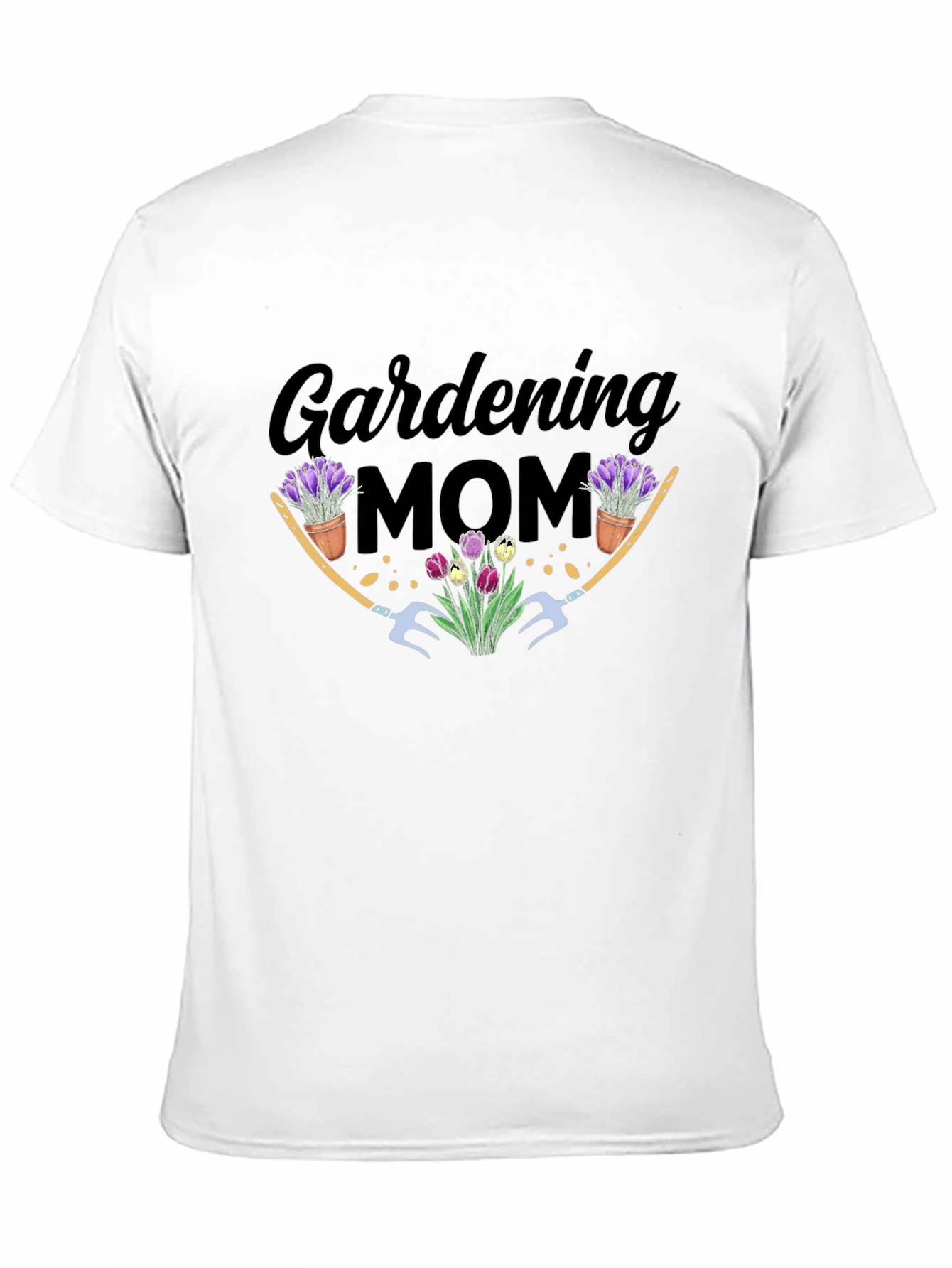 Gardening Mom Graphic T-Shirt - Black