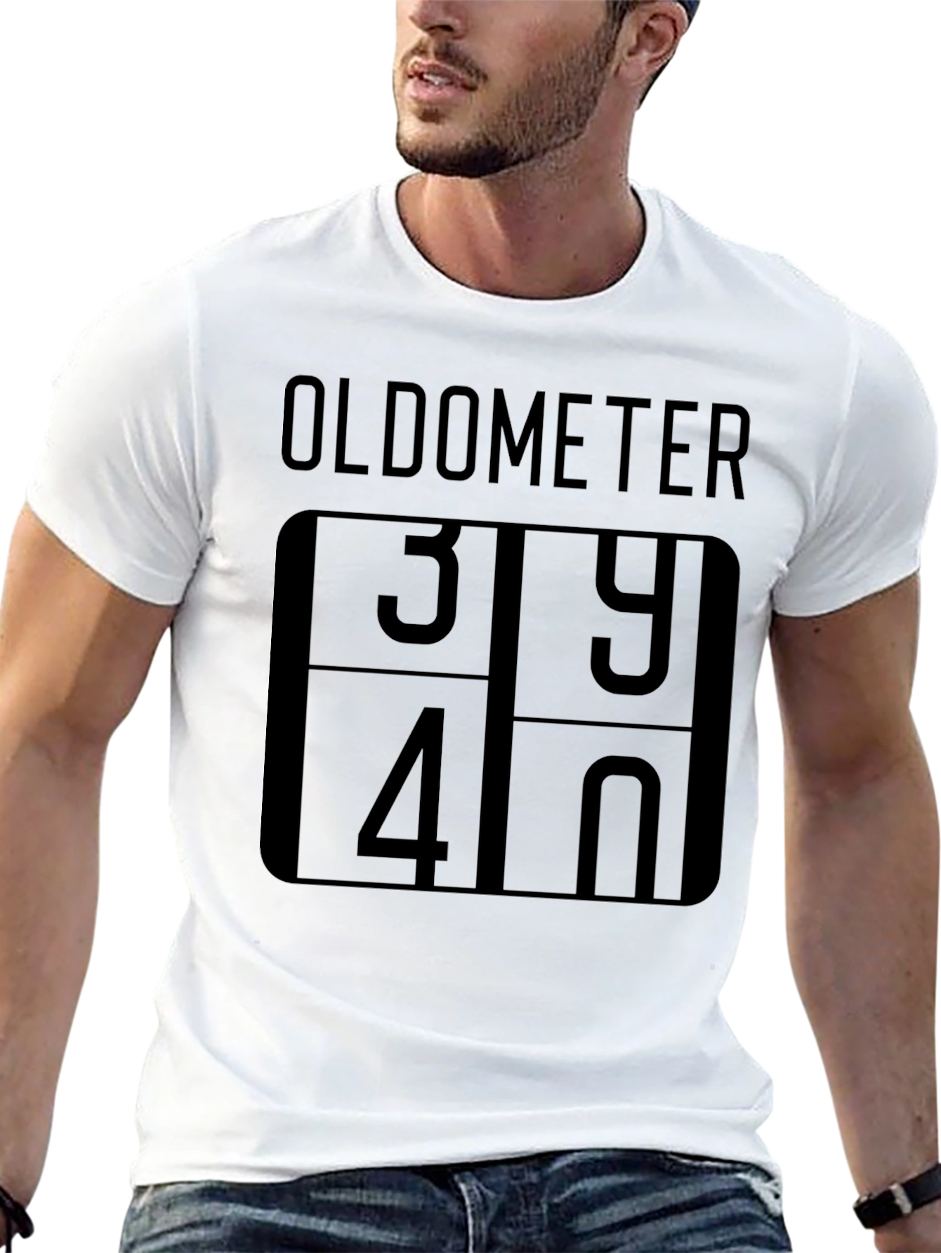 Oldometer 40 T-Shirt - Funny Age Birthday Tee