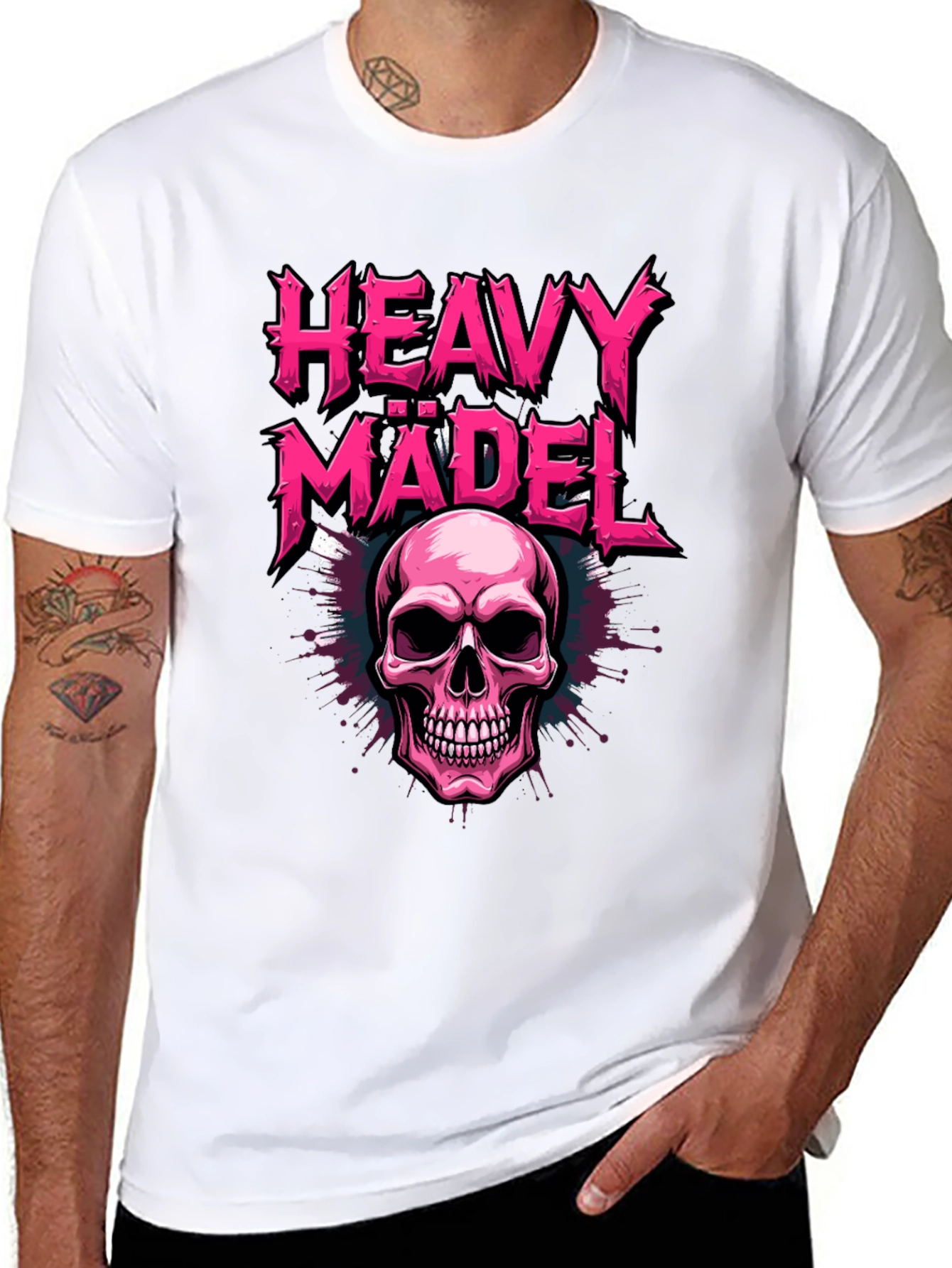 Heavy Mädel Skull Graphic Tee