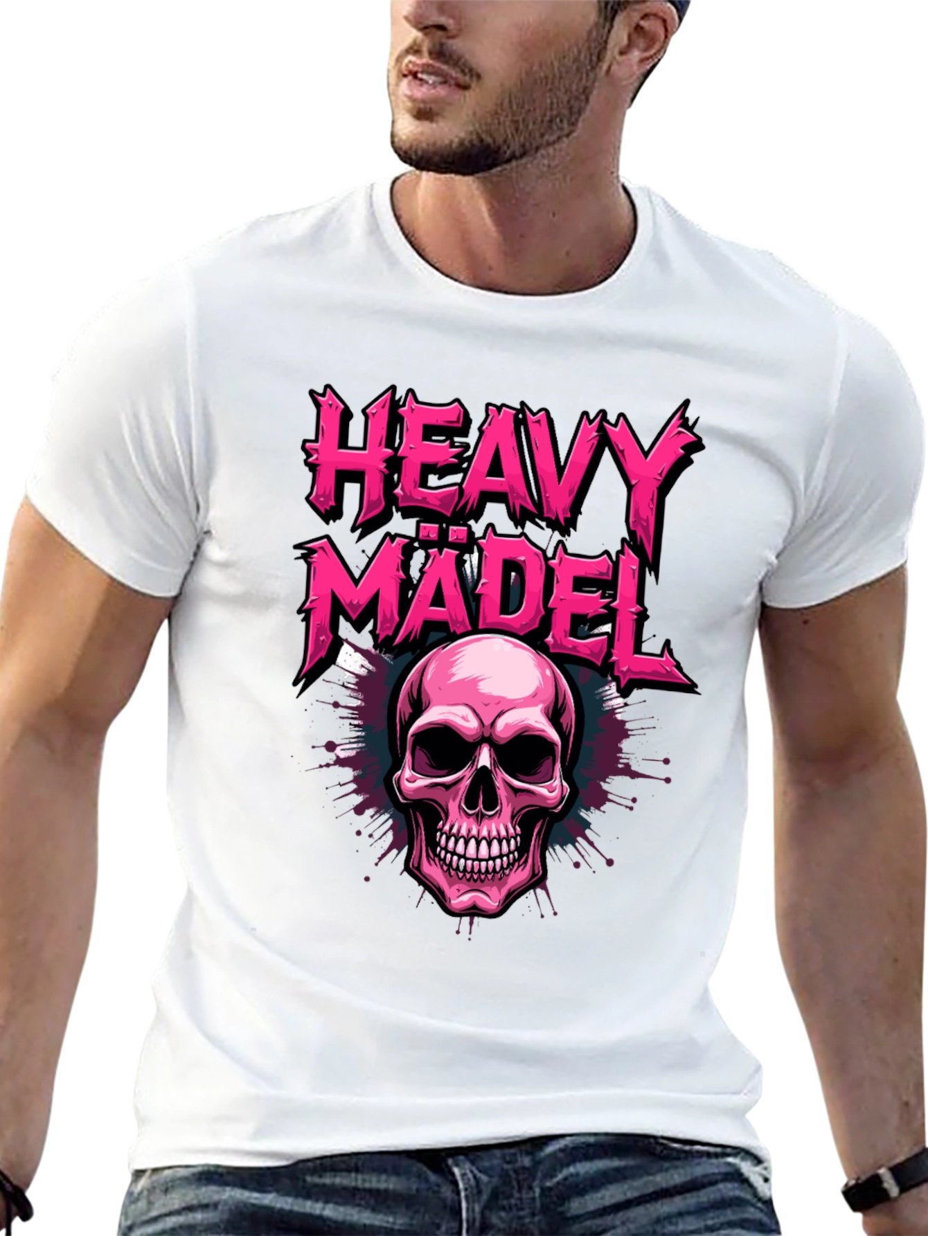 Heavy Mädel Skull Graphic Tee