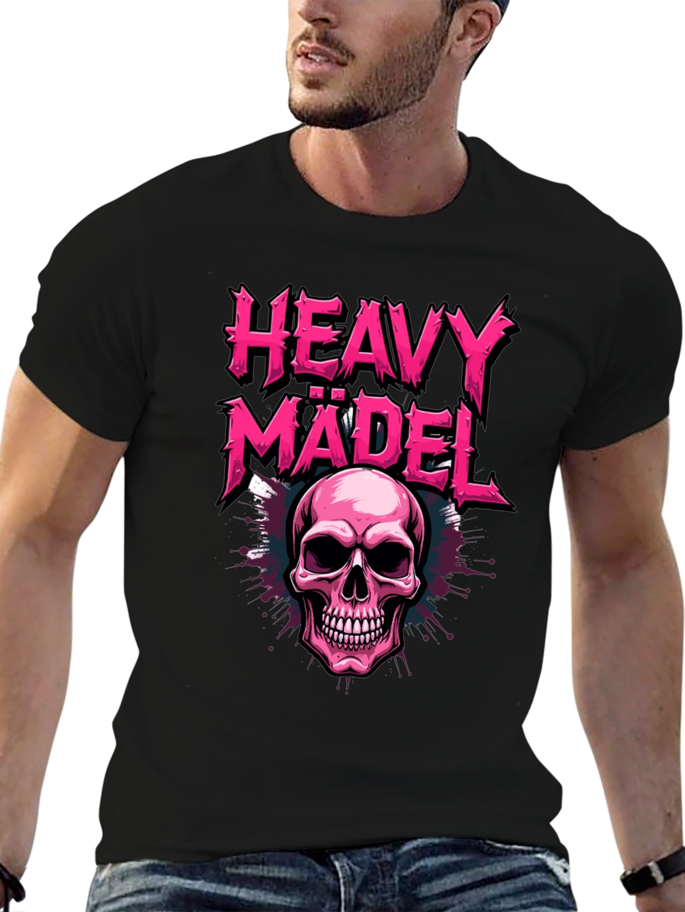 Heavy Mädel Skull Graphic Tee