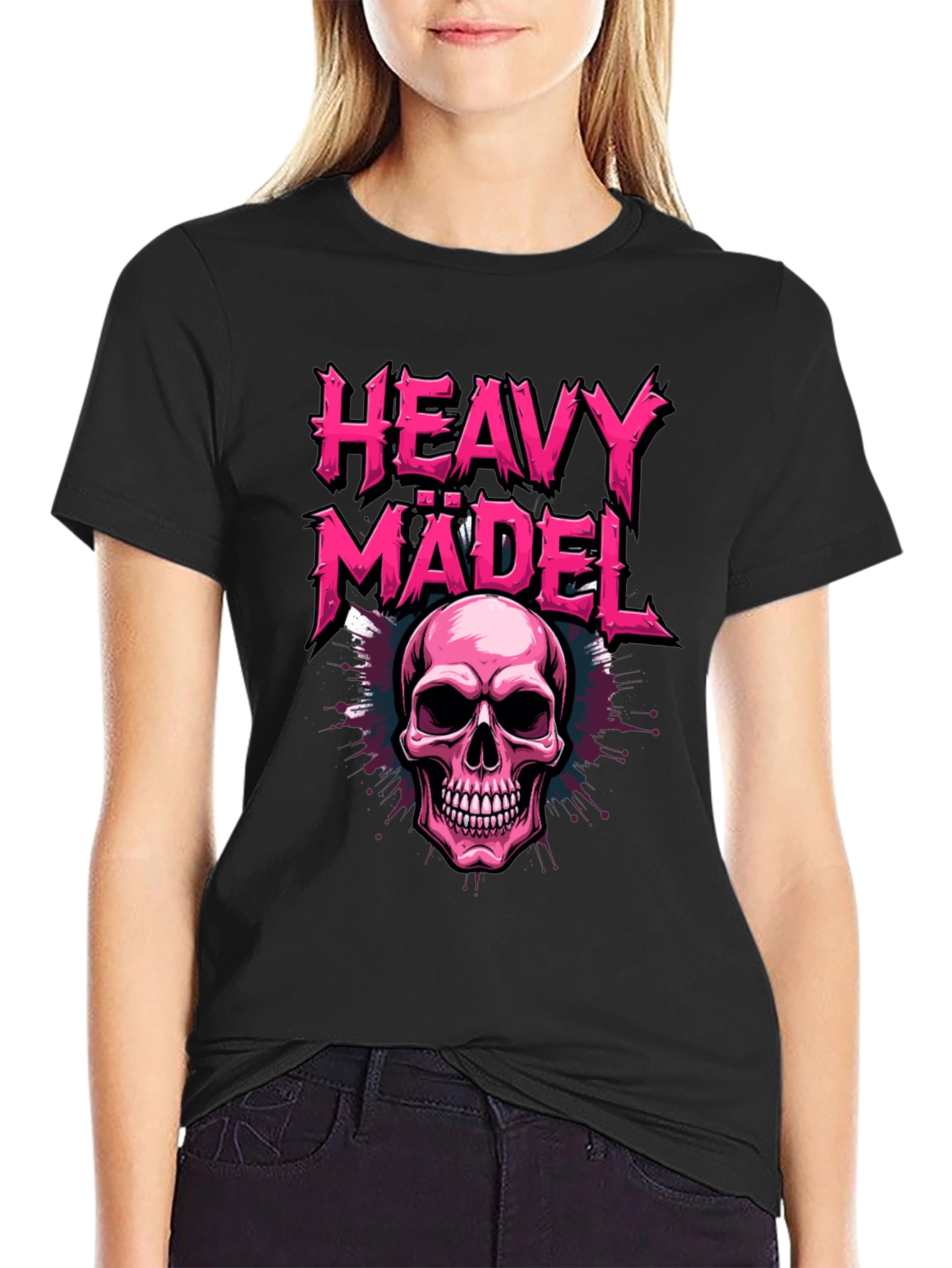 Heavy Mädel Skull Graphic Tee