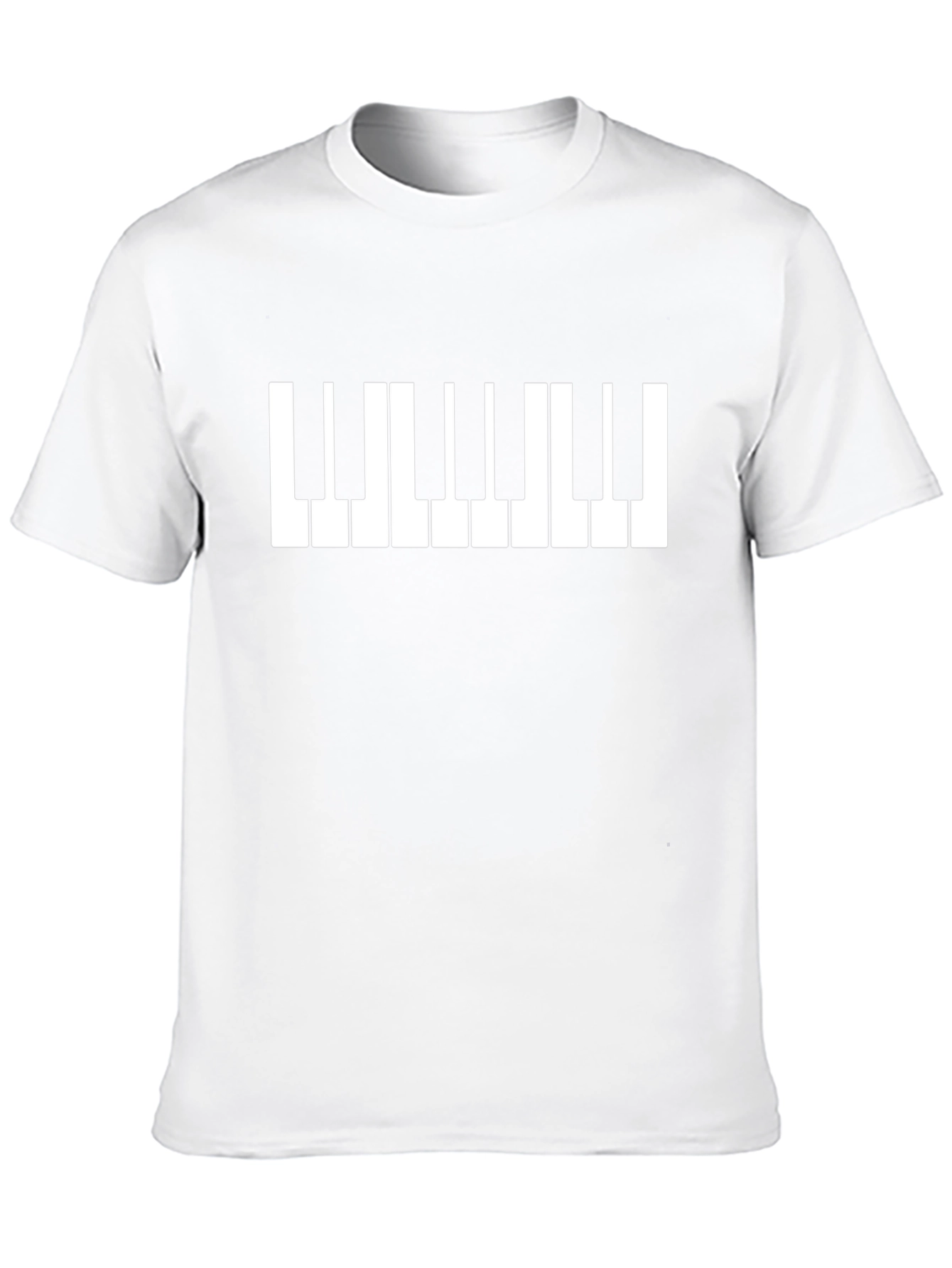 Piano Keys Graphic Tee - Black Cotton T-Shirt